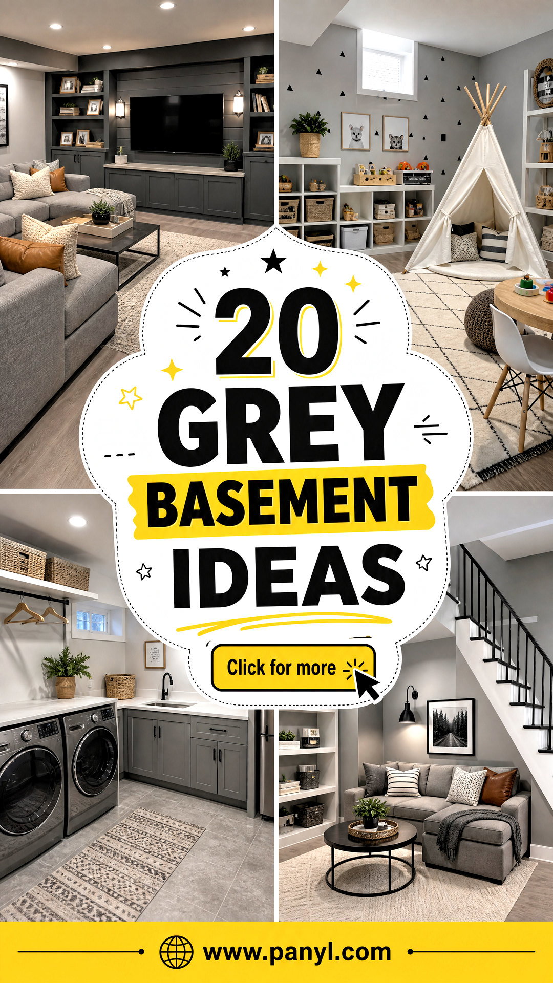 20 Grey Basement Ideas for a Cozy Stylish Lower Level - 20 Grey Basement Ideas for a Cozy, Stylish Lower Level
