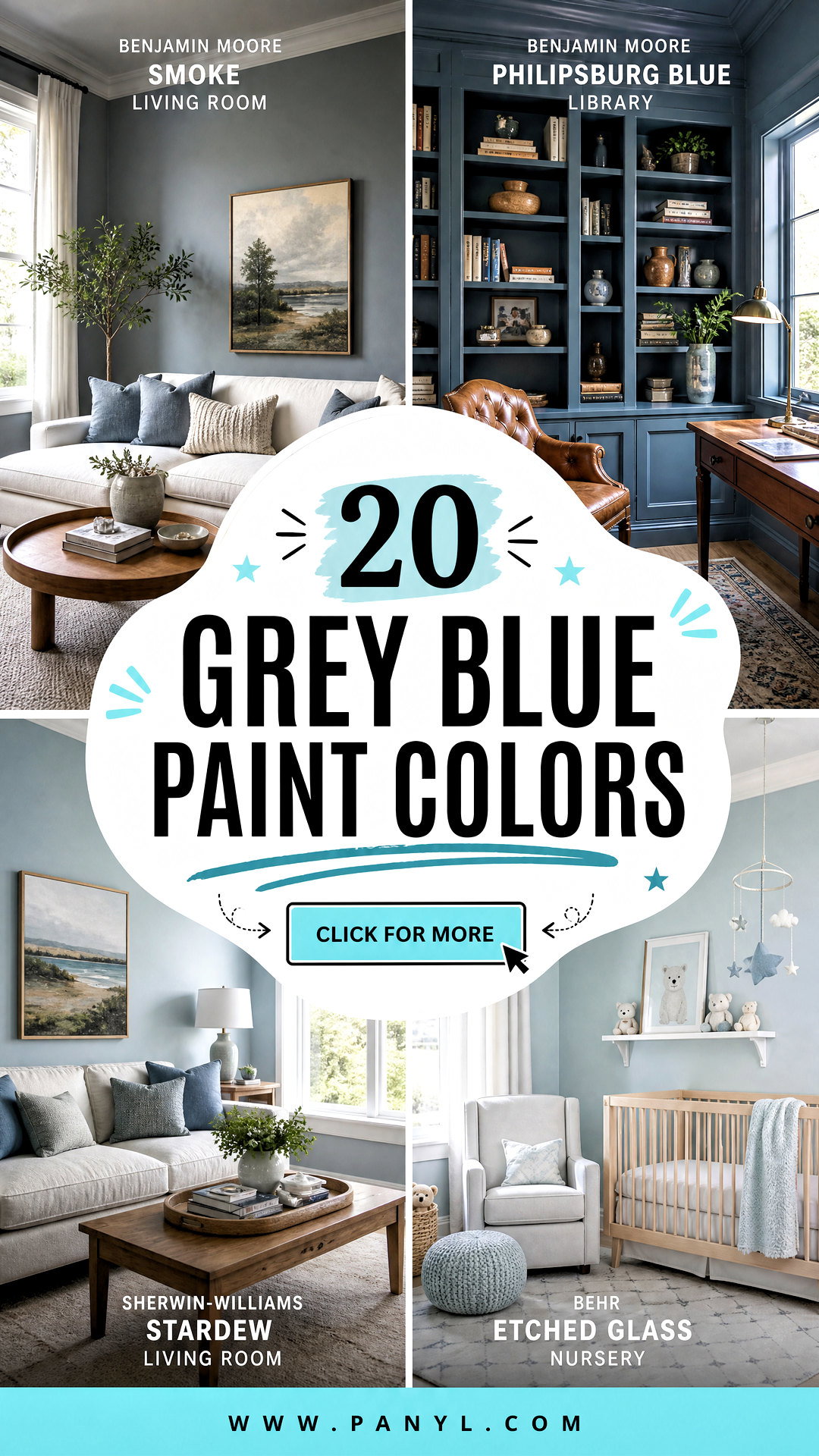 20 Grey Blue Paint Colors for a Serene Whole-Home Refresh - 20 Grey Blue Paint Colors for a Serene Whole-Home Refresh