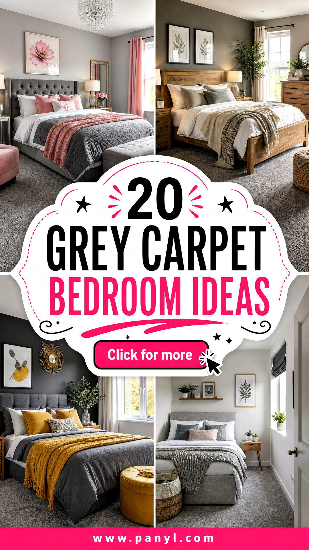 20 Grey Carpet Bedroom Ideas for a Cozy Polished Retreat - 20 Grey Carpet Bedroom Ideas for a Cozy, Polished Retreat