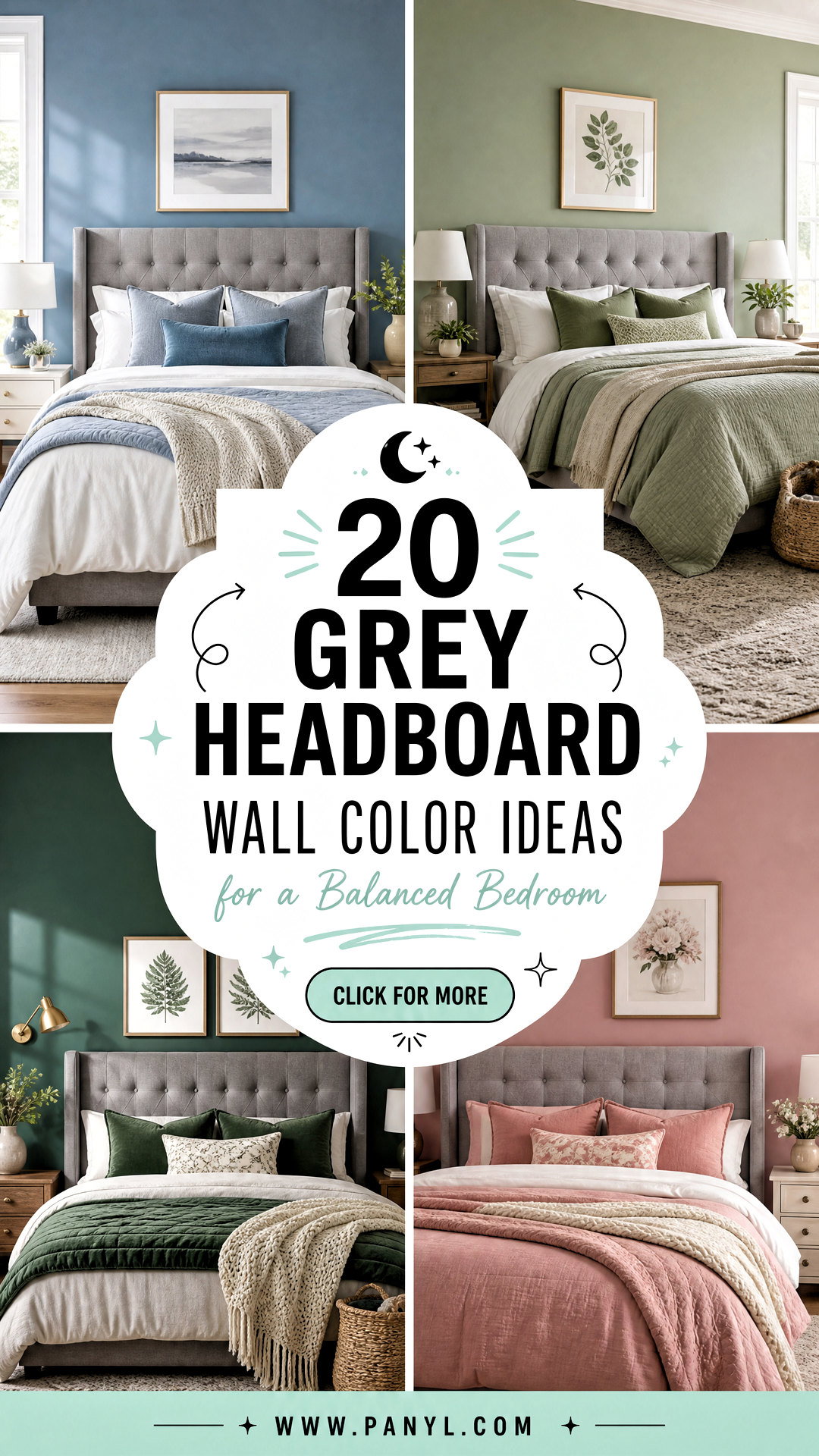 20 Grey Headboard Wall Color Ideas for a Balanced Bedroom - 20 Grey Headboard Wall Color Ideas for a Balanced Bedroom