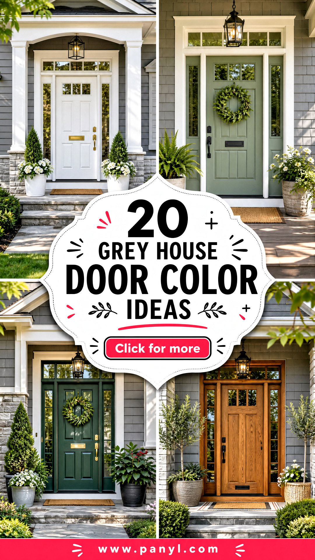 20 Grey House Door Color Ideas for Striking Curb Appeal - 20 Grey House Door Color Ideas for Striking Curb Appeal