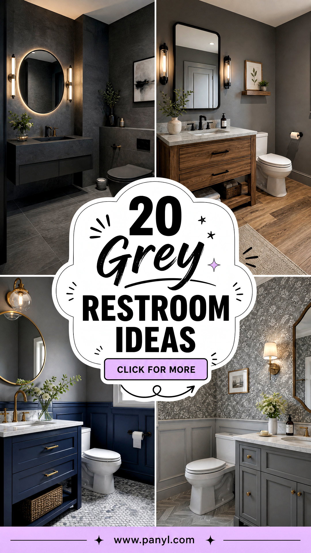 20 Grey Restroom Ideas for a Calm Upscale Modern Look - 20 Grey Restroom Ideas for a Calm, Upscale Modern Look