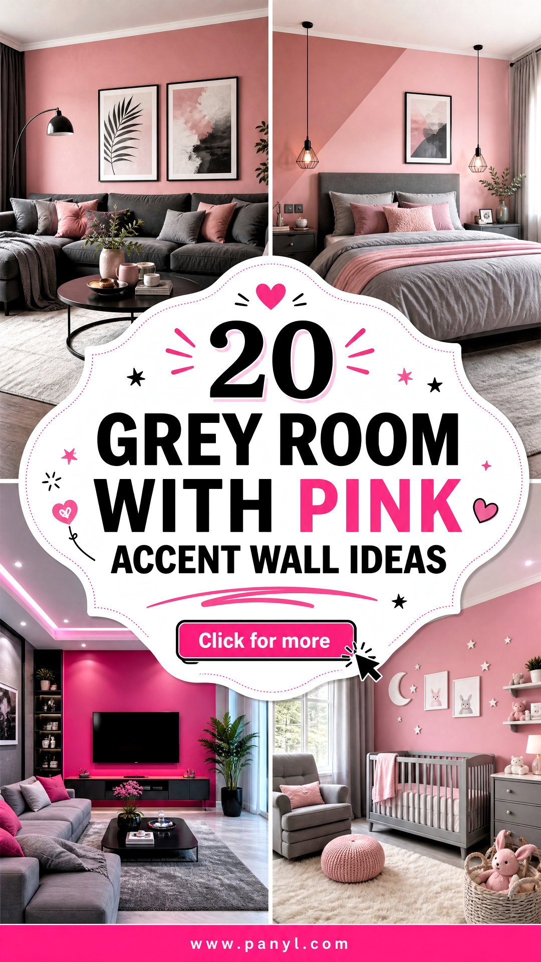 20 Grey Room With Pink Accent Wall Ideas for Soft Chic Spaces - 20 Grey Room With Pink Accent Wall Ideas for Soft, Chic Spaces