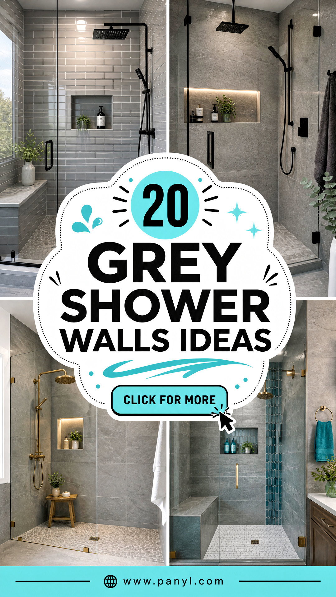 20 Grey Shower Walls Ideas for a Sleek Spa-Like Bathroom - 20 Grey Shower Walls Ideas for a Sleek, Spa-Like Bathroom