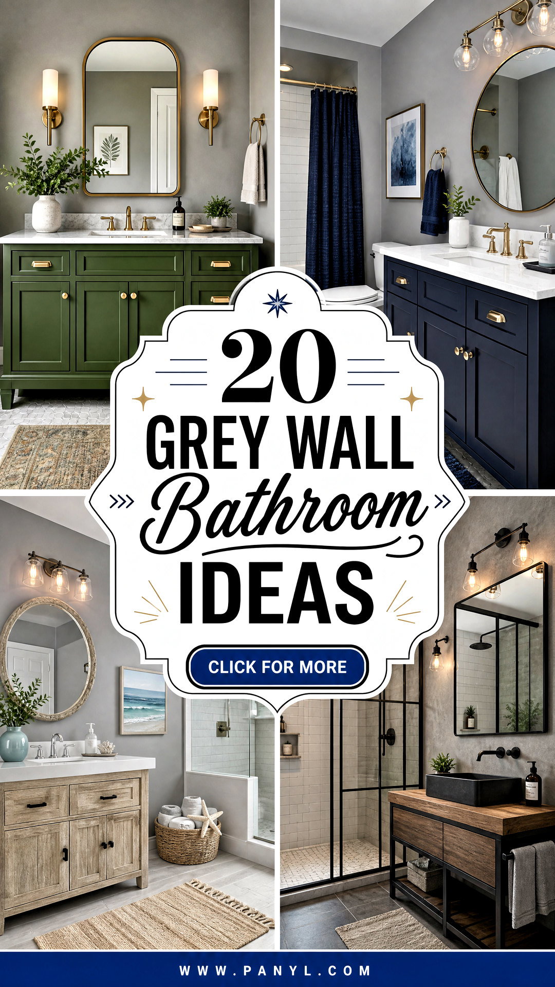 20 Grey Wall Bathroom Ideas for a Calm Spa-Like Refresh - 20 Grey Wall Bathroom Ideas for a Calm, Spa-Like Refresh