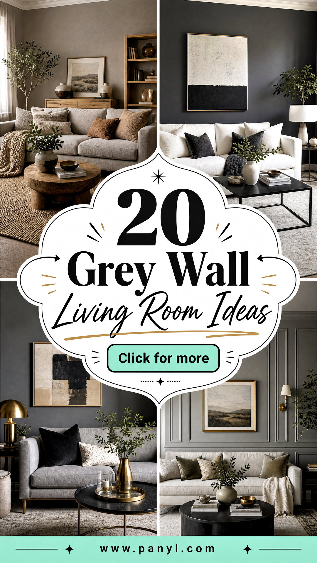 20 Grey Wall Living Room Ideas for a Cozy Modern Makeover - 20 Grey Wall Living Room Ideas for a Cozy Modern Makeover