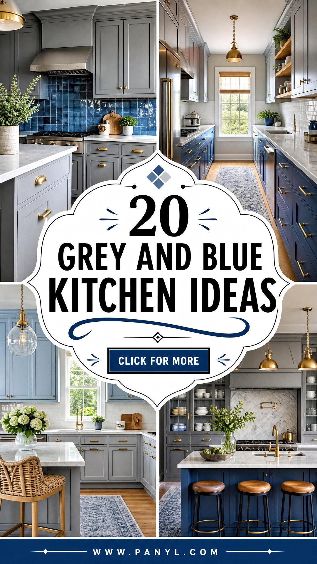 20 Grey and Blue Kitchen Ideas for a Fresh Modern Makeover - 20 Grey and Blue Kitchen Ideas for a Fresh, Modern Makeover