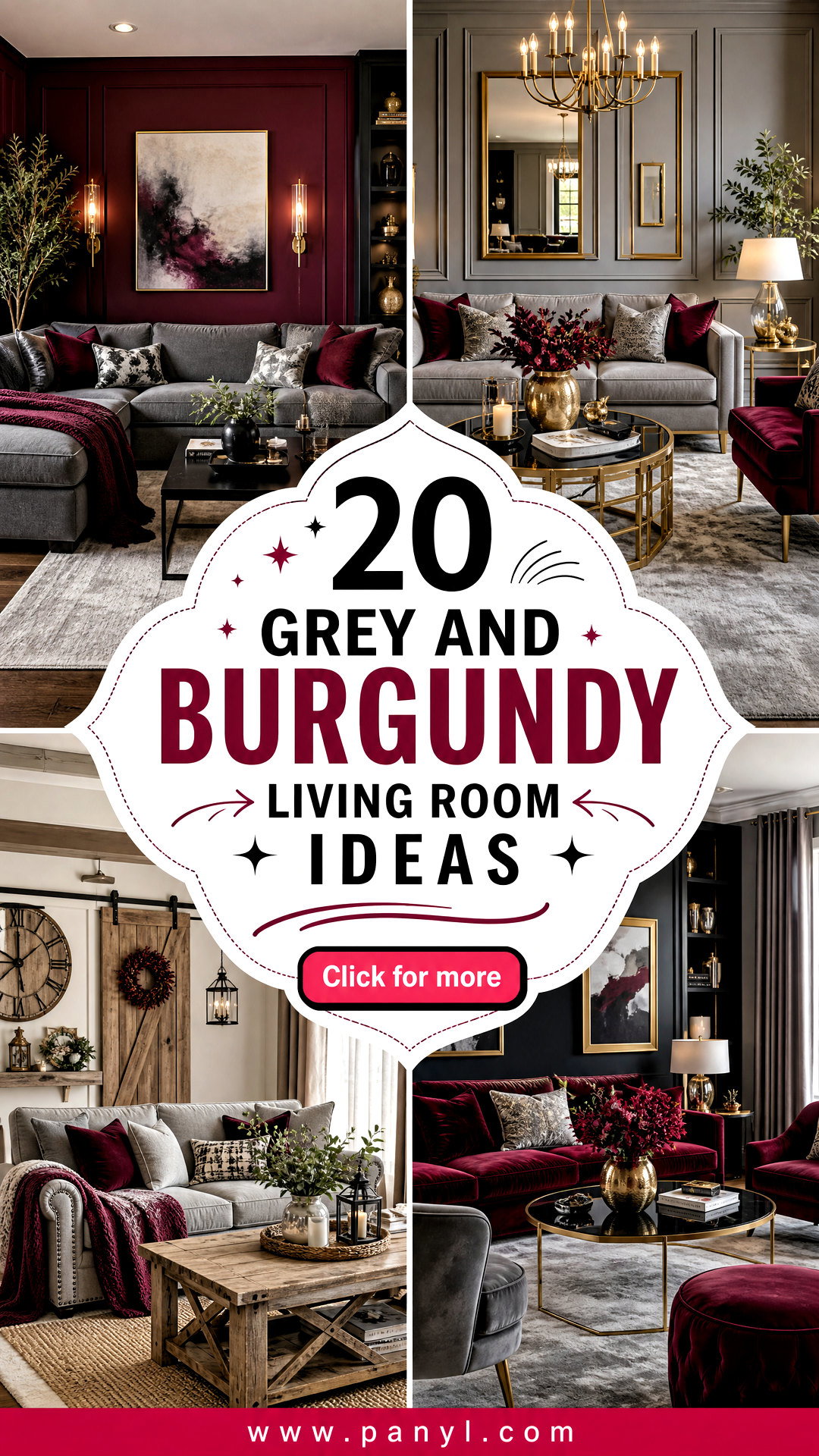 20 Grey and Burgundy Living Room Ideas for Luxe Cozy Style - 20 Grey and Burgundy Living Room Ideas for Luxe Cozy Style