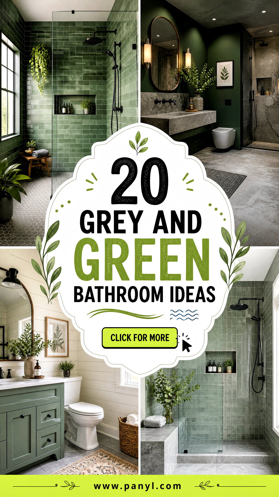 20 Grey and Green Bathroom Ideas for a Fresh Spa-Like Space - 20 Grey and Green Bathroom Ideas for a Fresh Spa-Like Space
