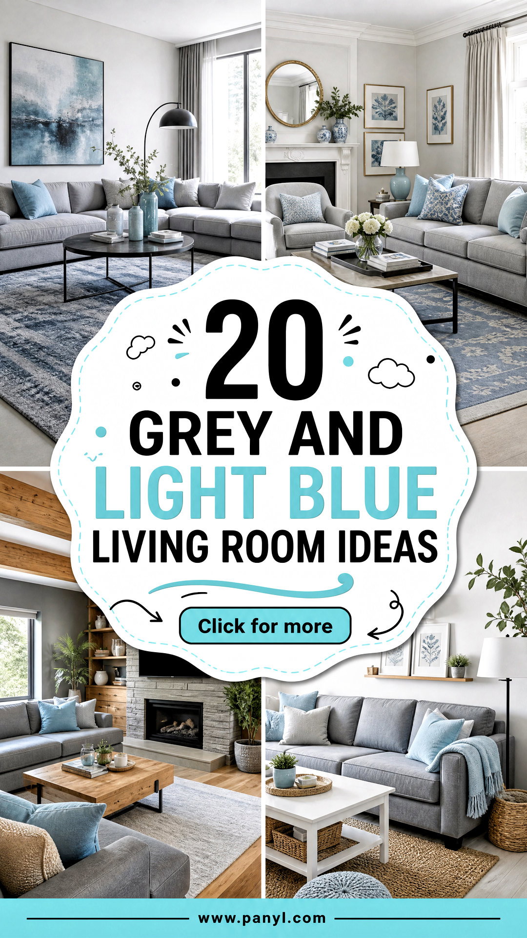 20 Grey and Light Blue Living Room Ideas for Serene Style - 20 Grey and Light Blue Living Room Ideas for Serene Style