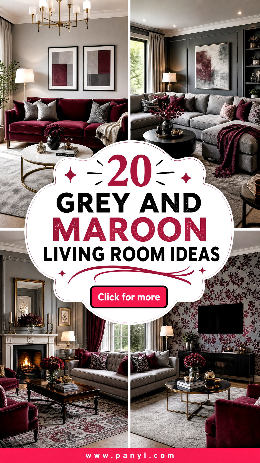 20 Grey and Maroon Living Room Ideas for Rich Cozy Style - 20 Grey and Maroon Living Room Ideas for Rich, Cozy Style