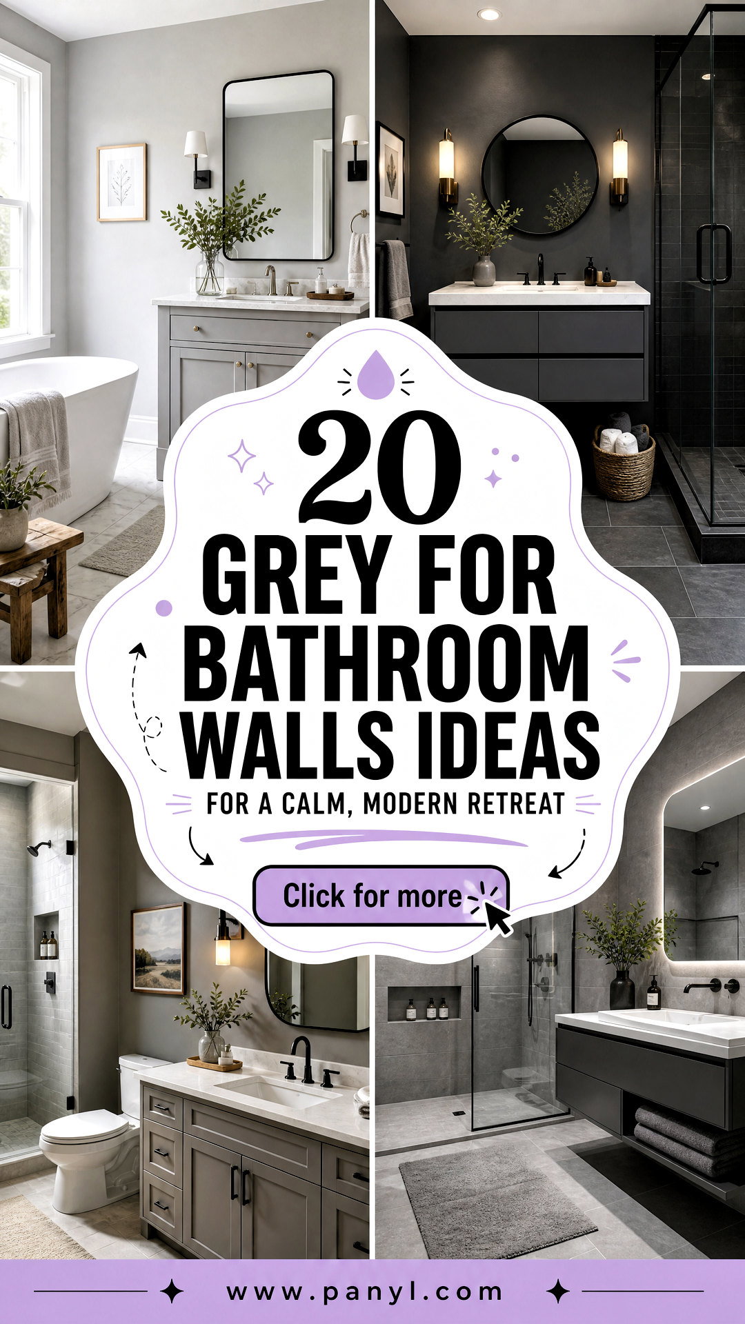 20 Grey for Bathroom Walls Ideas for a Calm Modern Retreat - 20 Grey for Bathroom Walls Ideas for a Calm, Modern Retreat