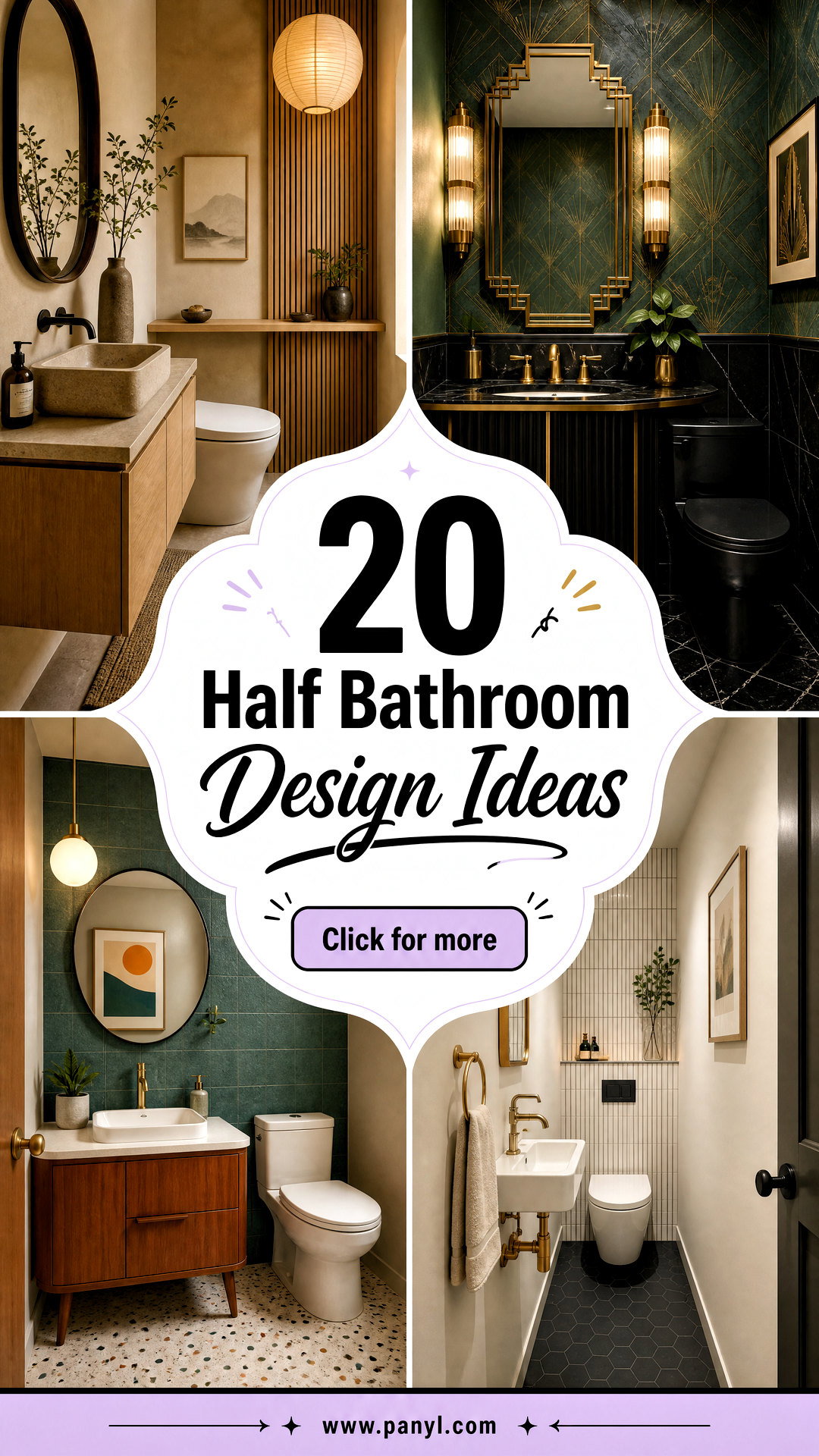20 Half Bathroom Design Ideas for a Small Space Makeover - 20 Half Bathroom Design Ideas for a Small Space Makeover