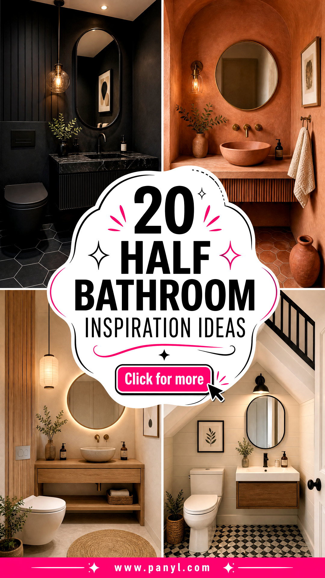20 Half Bathroom Inspiration Ideas for a Stylish Refresh - 20 Half Bathroom Inspiration Ideas for a Stylish Refresh