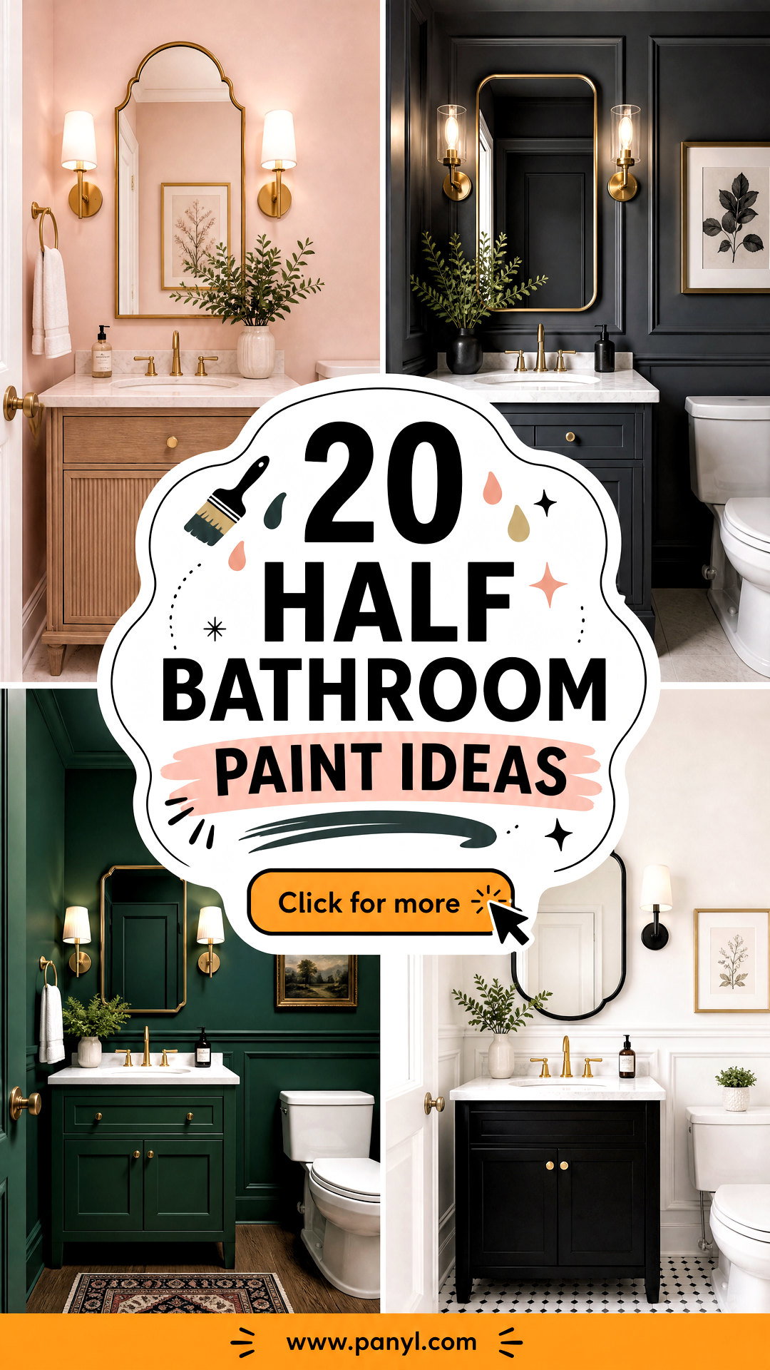 20 Half Bathroom Paint Ideas for a Polished Guest Space - 20 Half Bathroom Paint Ideas for a Polished Guest Space