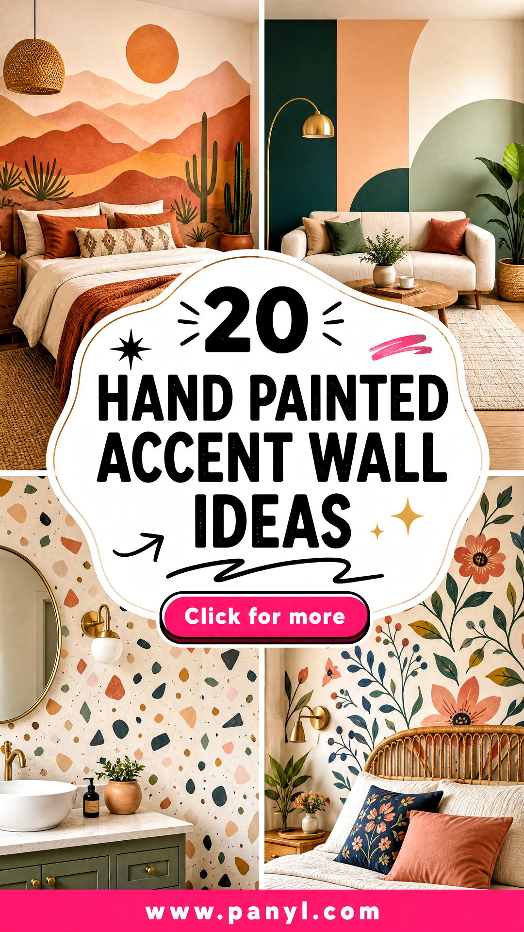 20 Hand Painted Accent Wall Ideas for Creative Cozy Homes - 20 Hand Painted Accent Wall Ideas for Creative, Cozy Homes