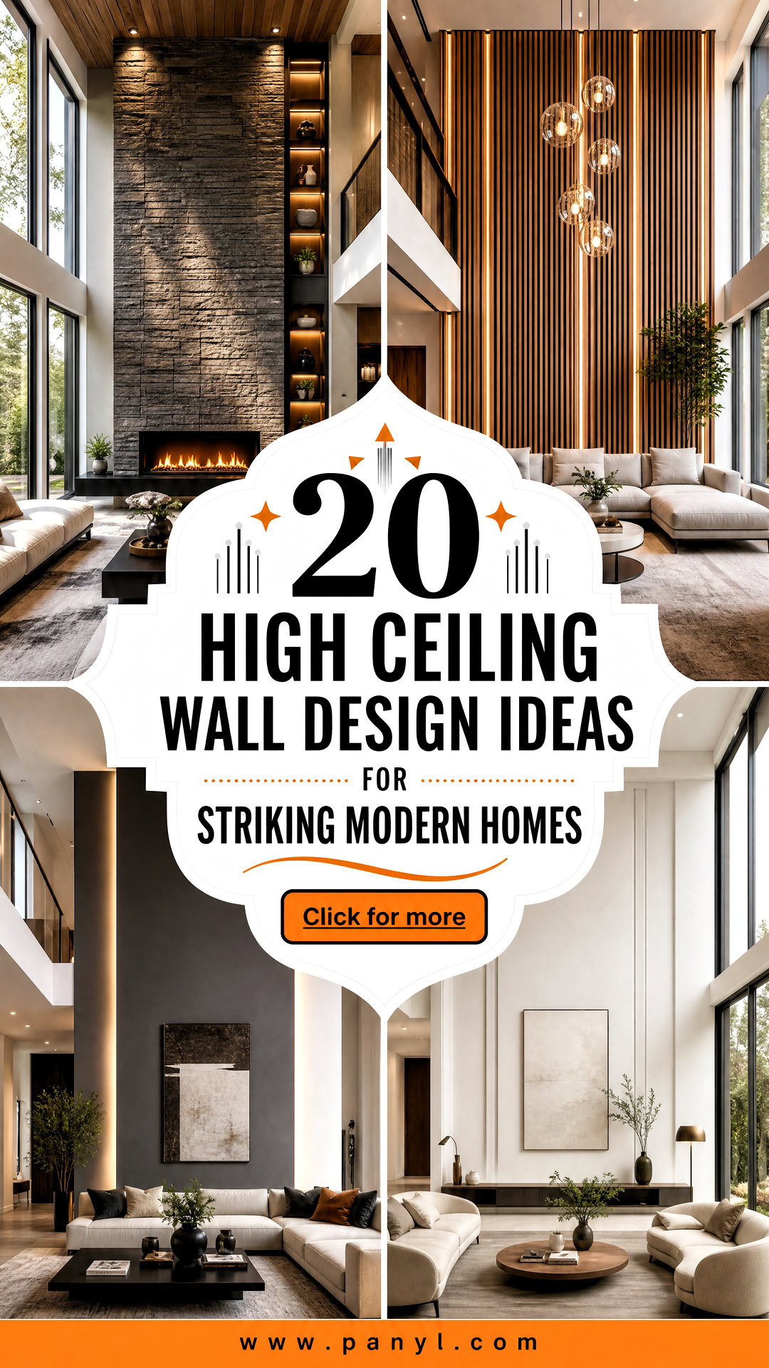 20 High Ceiling Wall Design Ideas for Striking Modern Homes - 20 High Ceiling Wall Design Ideas for Striking Modern Homes