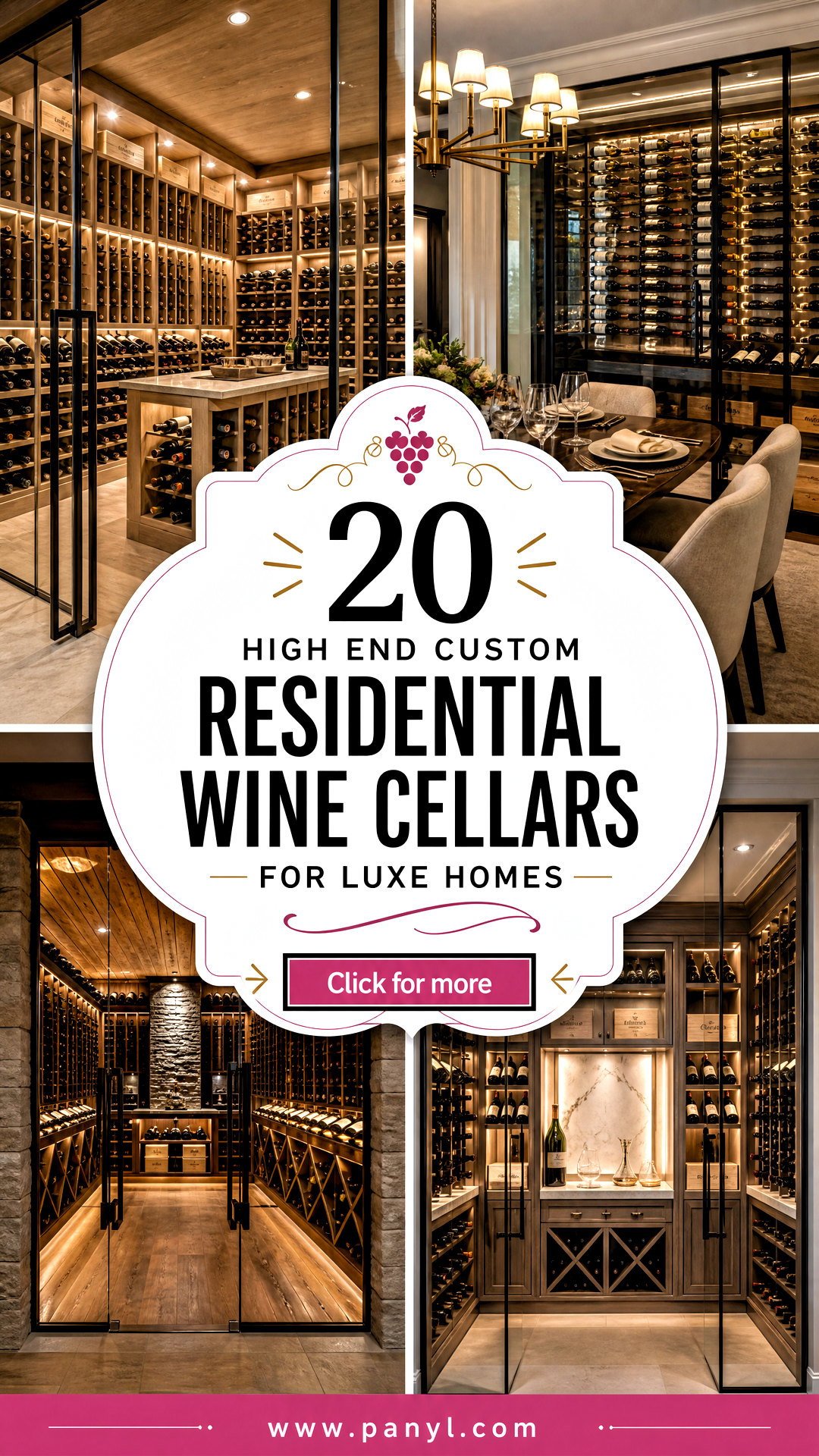 20 High End Custom Residential Wine Cellars for Luxe Homes - 20 High End Custom Residential Wine Cellars for Luxe Homes