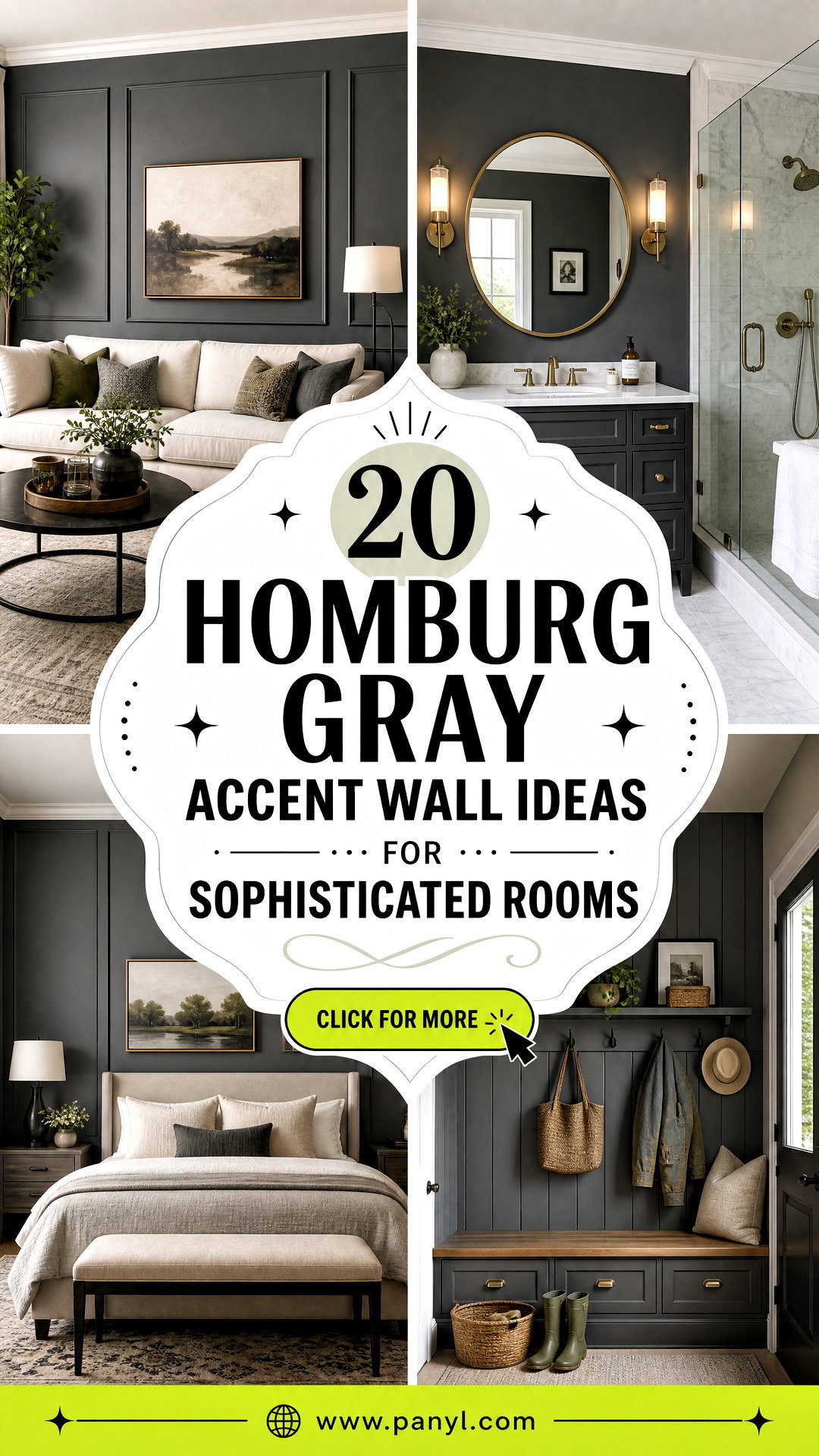 20 Homburg Gray Accent Wall Ideas for Sophisticated Rooms - 20 Homburg Gray Accent Wall Ideas for Sophisticated Rooms