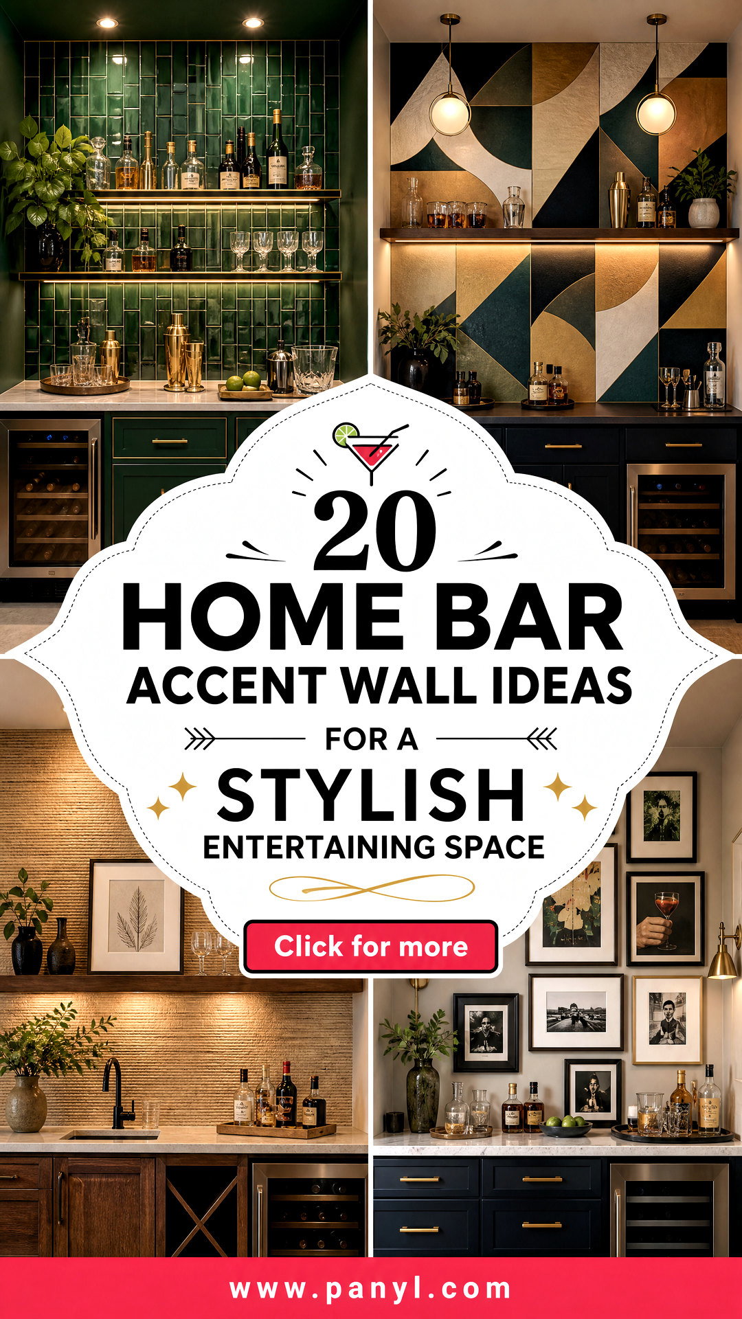 20 Home Bar Accent Wall Ideas for a Stylish Entertaining Space - 20 Home Bar Accent Wall Ideas for a Stylish Entertaining Space