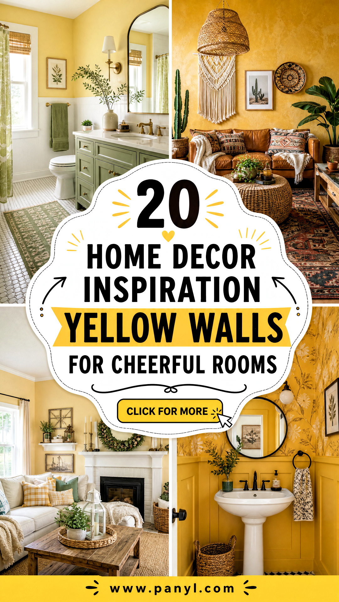 20 Home Decor Inspiration Yellow Walls for Cheerful Rooms - 20 Home Decor Inspiration Yellow Walls for Cheerful Rooms