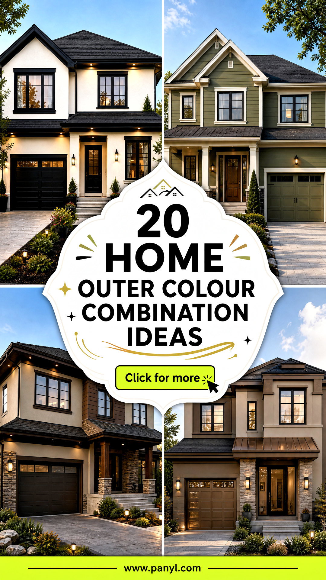 20 Home Outer Colour Combination Ideas for a Striking Facade - 20 Home Outer Colour Combination Ideas for a Striking Facade