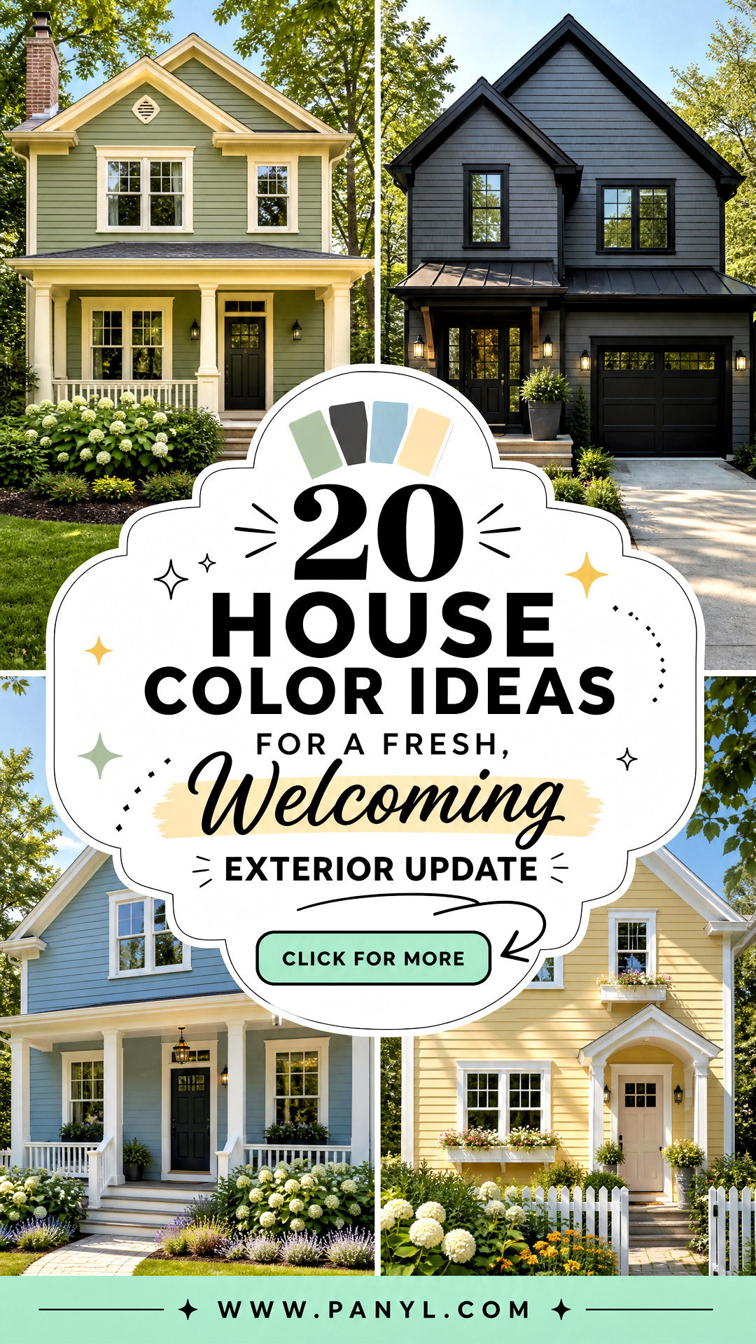 20 House Color Ideas for a Fresh Welcoming Exterior Update - 20 House Color Ideas for a Fresh, Welcoming Exterior Update