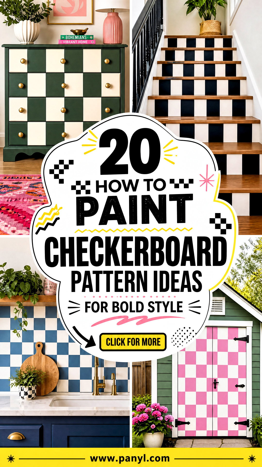 20 How to Paint Checkerboard Pattern Ideas for Bold Style - 20 How to Paint Checkerboard Pattern Ideas for Bold Style
