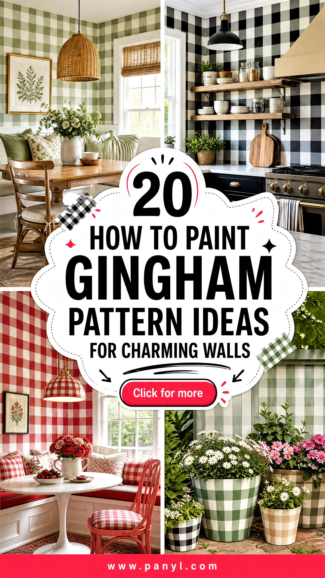 20 How to Paint Gingham Pattern Ideas for Charming Walls - 20 How to Paint Gingham Pattern Ideas for Charming Walls