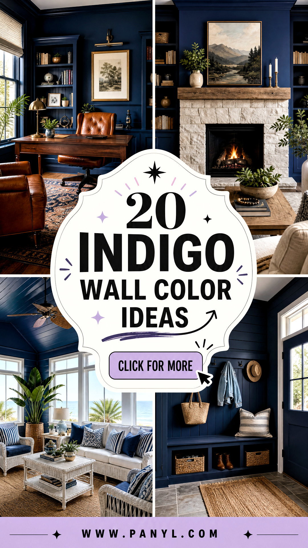 20 Indigo Wall Color Ideas for Rich Sophisticated Rooms - 20 Indigo Wall Color Ideas for Rich, Sophisticated Rooms