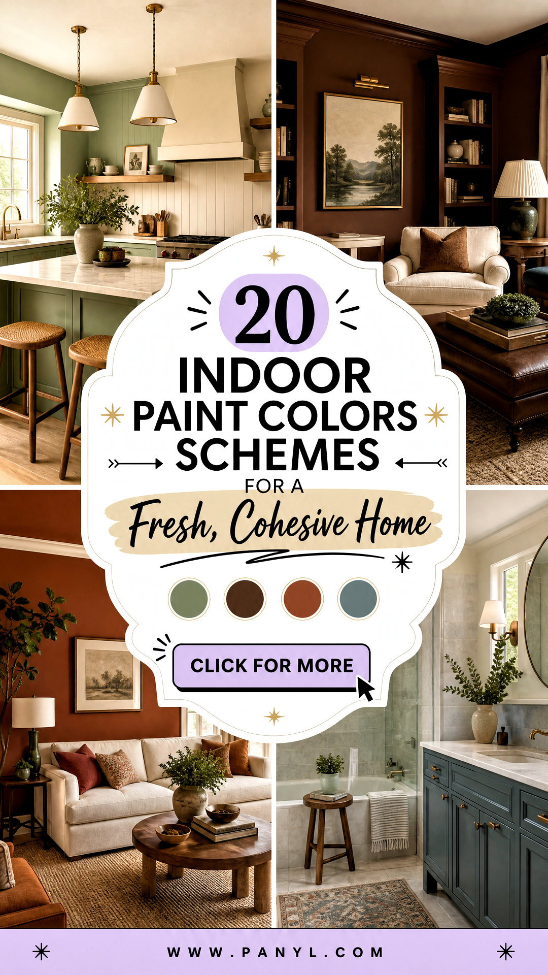 20 Indoor Paint Colors Schemes for a Fresh Cohesive Home - 20 Indoor Paint Colors Schemes for a Fresh, Cohesive Home