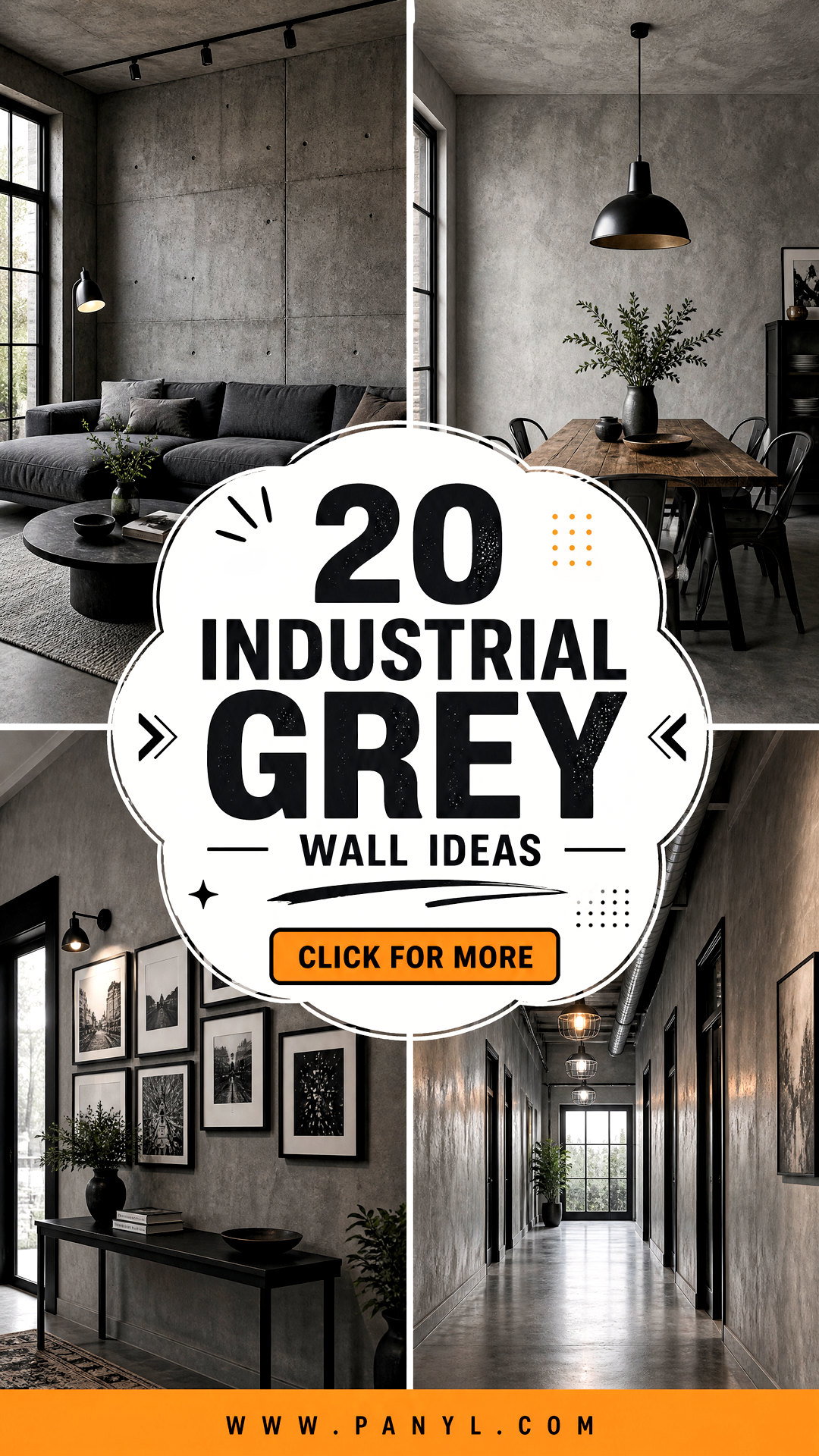 20 Industrial Grey Wall Ideas for a Bold Modern Stylish Home - 20 Industrial Grey Wall Ideas for a Bold, Modern, Stylish Home
