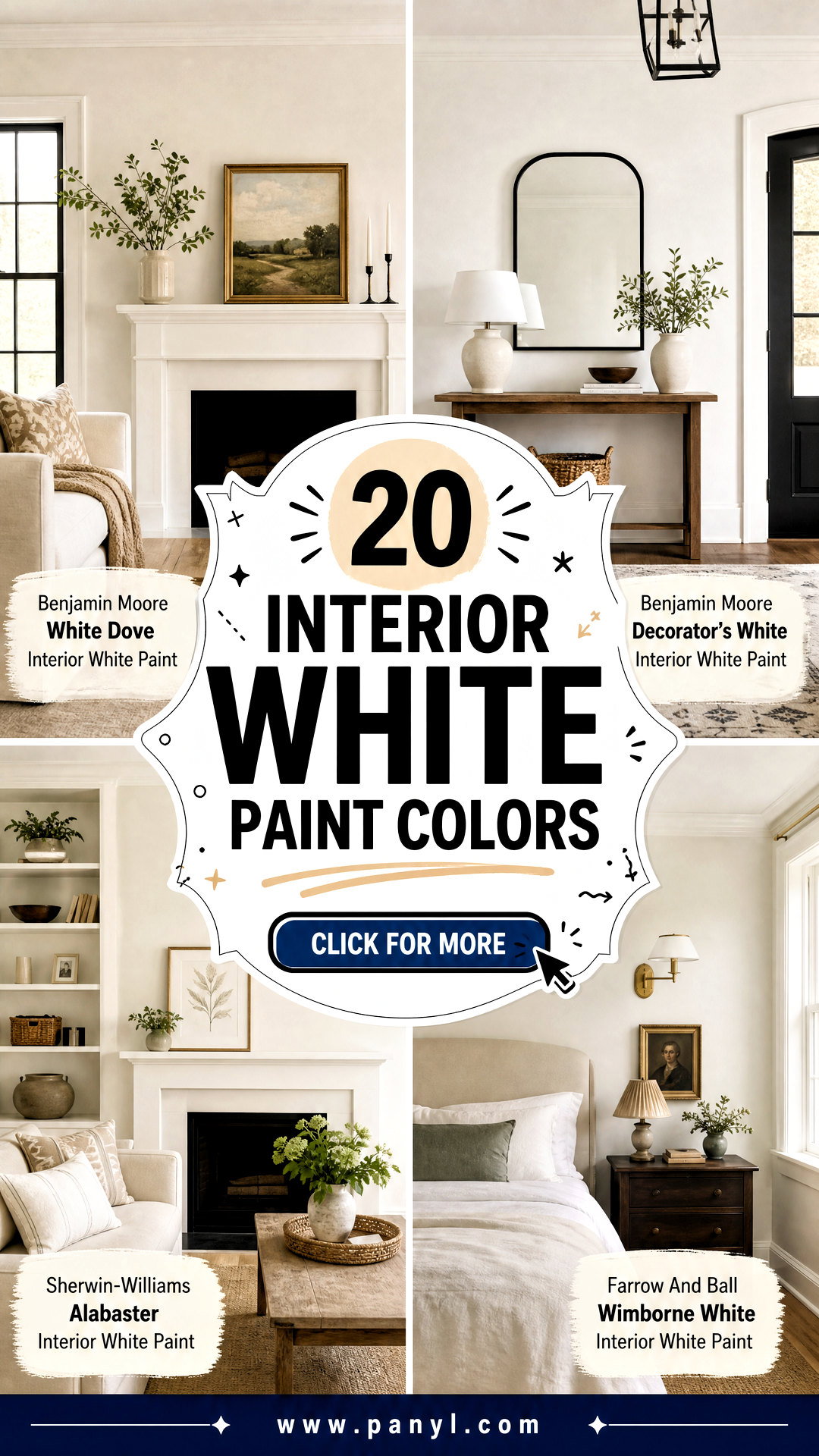 20 Interior White Paint Colors for a Fresh Timeless Home - 20 Interior White Paint Colors for a Fresh, Timeless Home