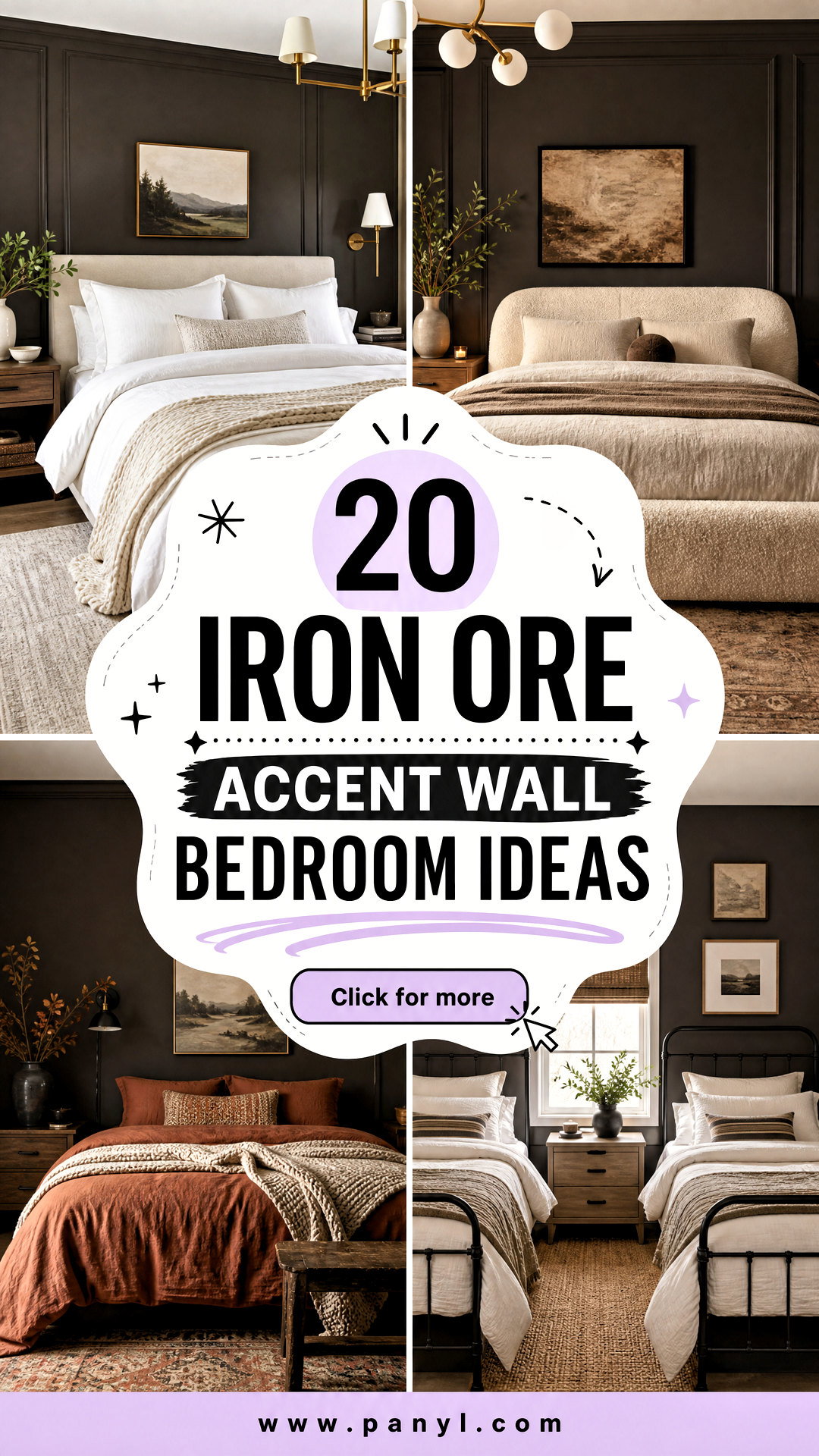20 Iron Ore Accent Wall Bedroom Ideas for a Cozy Retreat - 20 Iron Ore Accent Wall Bedroom Ideas for a Cozy Retreat