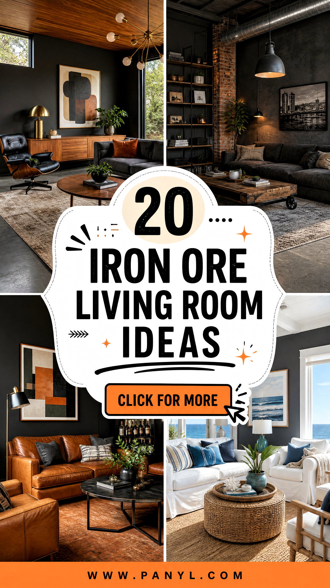20 Iron Ore Living Room Ideas for a Bold Cozy Makeover - 20 Iron Ore Living Room Ideas for a Bold, Cozy Makeover
