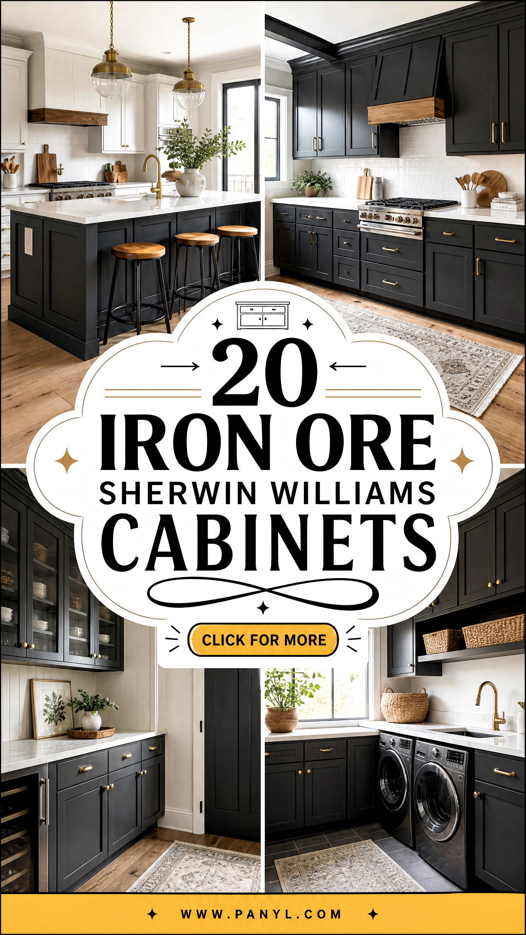20 Iron Ore Sherwin Williams Cabinets for a Luxe Kitchen - 20 Iron Ore Sherwin Williams Cabinets for a Luxe Kitchen
