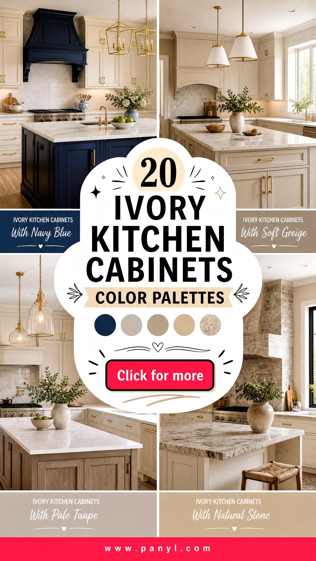 20 Ivory Kitchen Cabinets Color Palettes for a Luxe Look - 20 Ivory Kitchen Cabinets Color Palettes for a Luxe Look