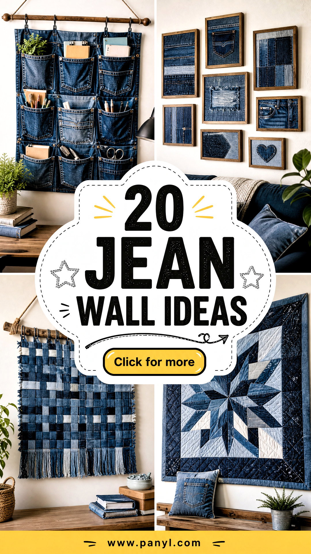 20 Jean Wall Ideas for a Cool Textured Statement at Home - 20 Jean Wall Ideas for a Cool, Textured Statement at Home