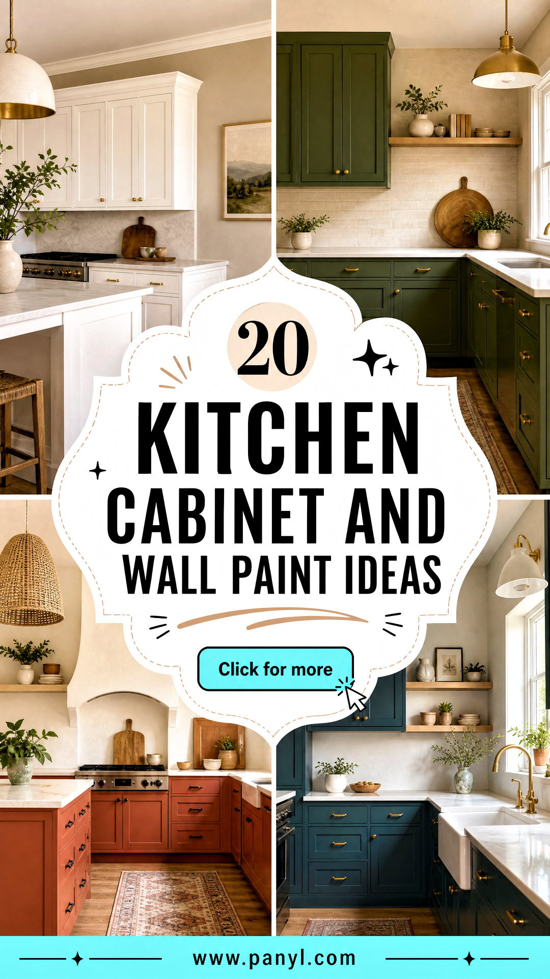 20 Kitchen Cabinet And Wall Paint Ideas Fresh Designer Pairings - 20 Kitchen Cabinet And Wall Paint Ideas: Fresh Designer Pairings