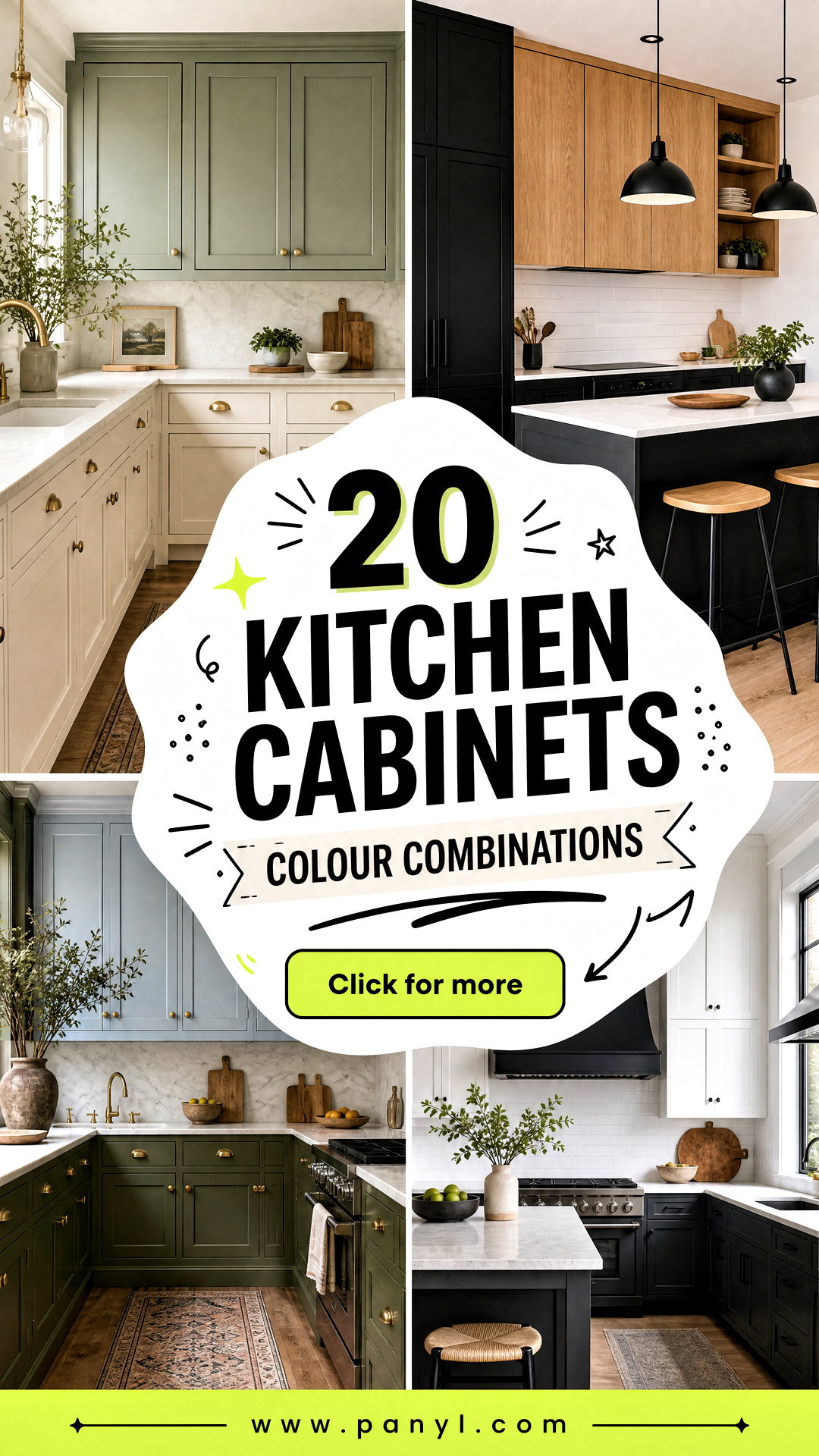20 Kitchen Cabinets Colour Combinations for a Fresh Look - 20 Kitchen Cabinets Colour Combinations for a Fresh Look