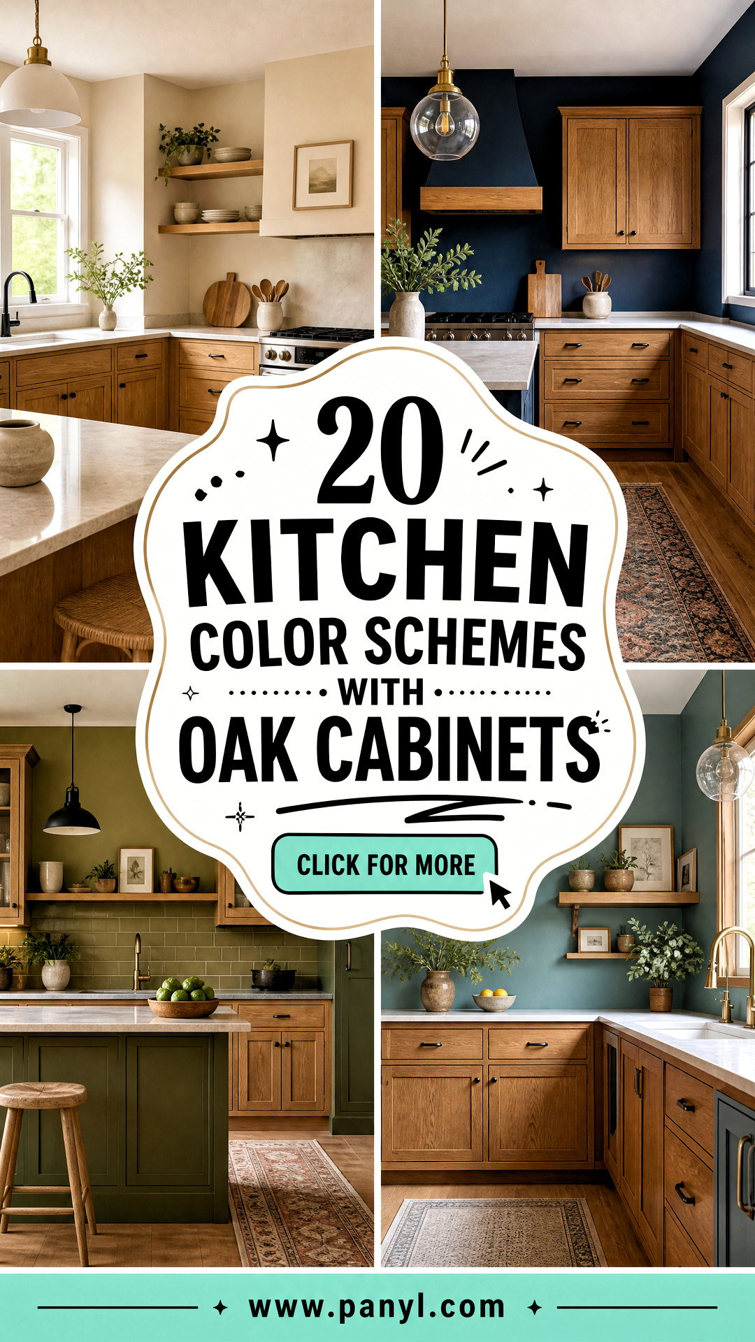 20 Kitchen Color Schemes With Oak Cabinets That Feel Fresh - 20 Kitchen Color Schemes With Oak Cabinets That Feel Fresh