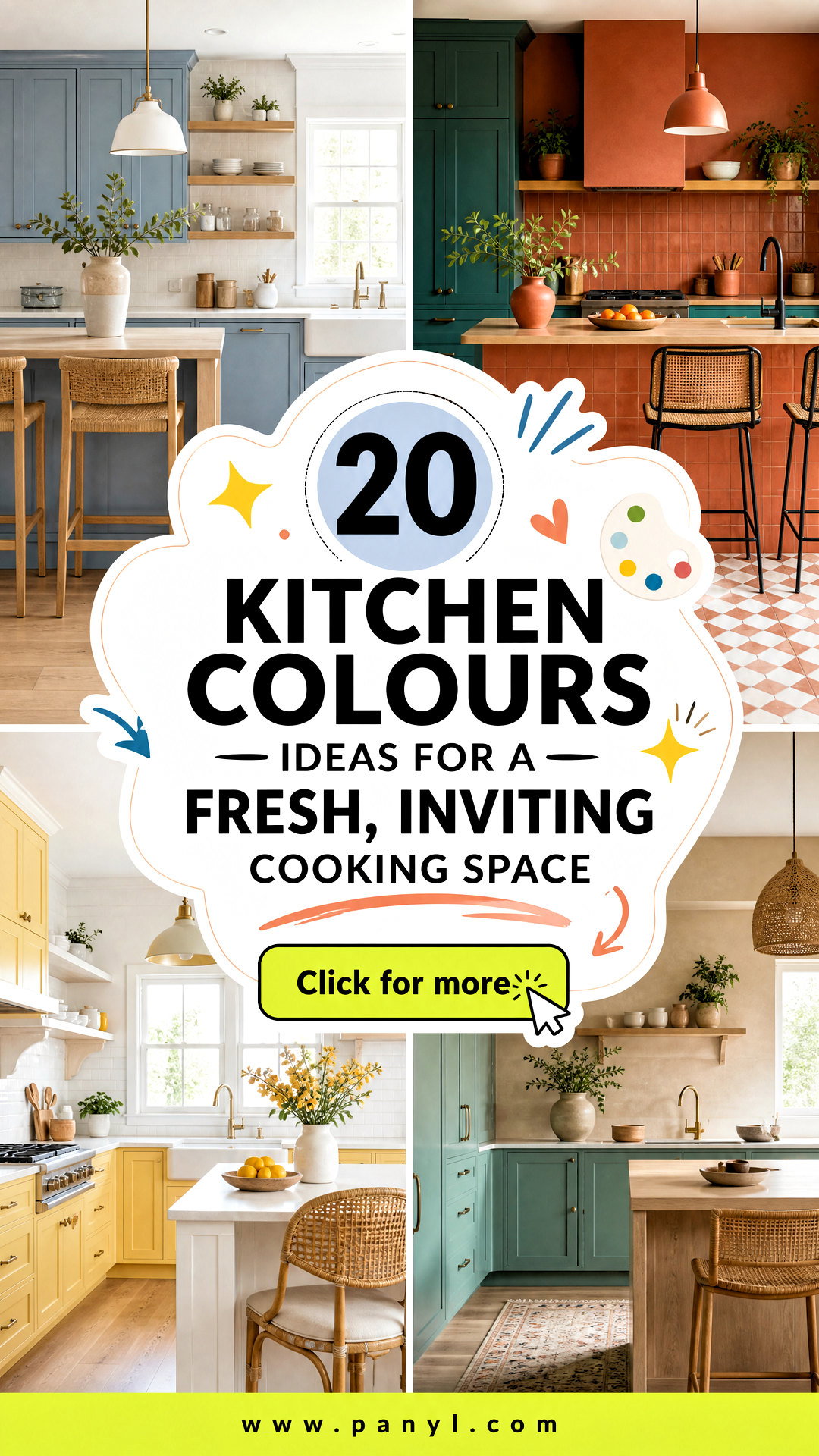 20 Kitchen Colours Ideas for a Fresh Inviting Cooking Space - 20 Kitchen Colours Ideas for a Fresh, Inviting Cooking Space