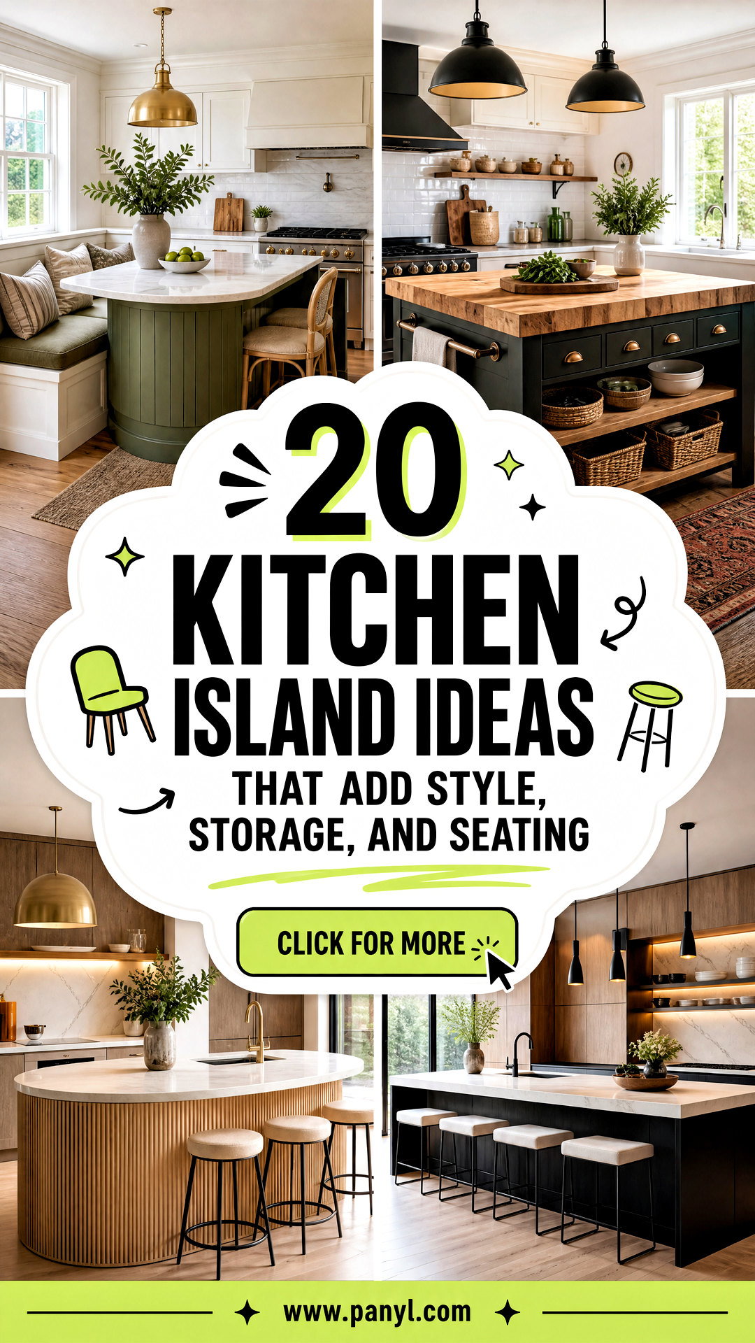20 Kitchen Island Ideas That Add Style Storage and Seating - 20 Kitchen Island Ideas That Add Style, Storage, and Seating