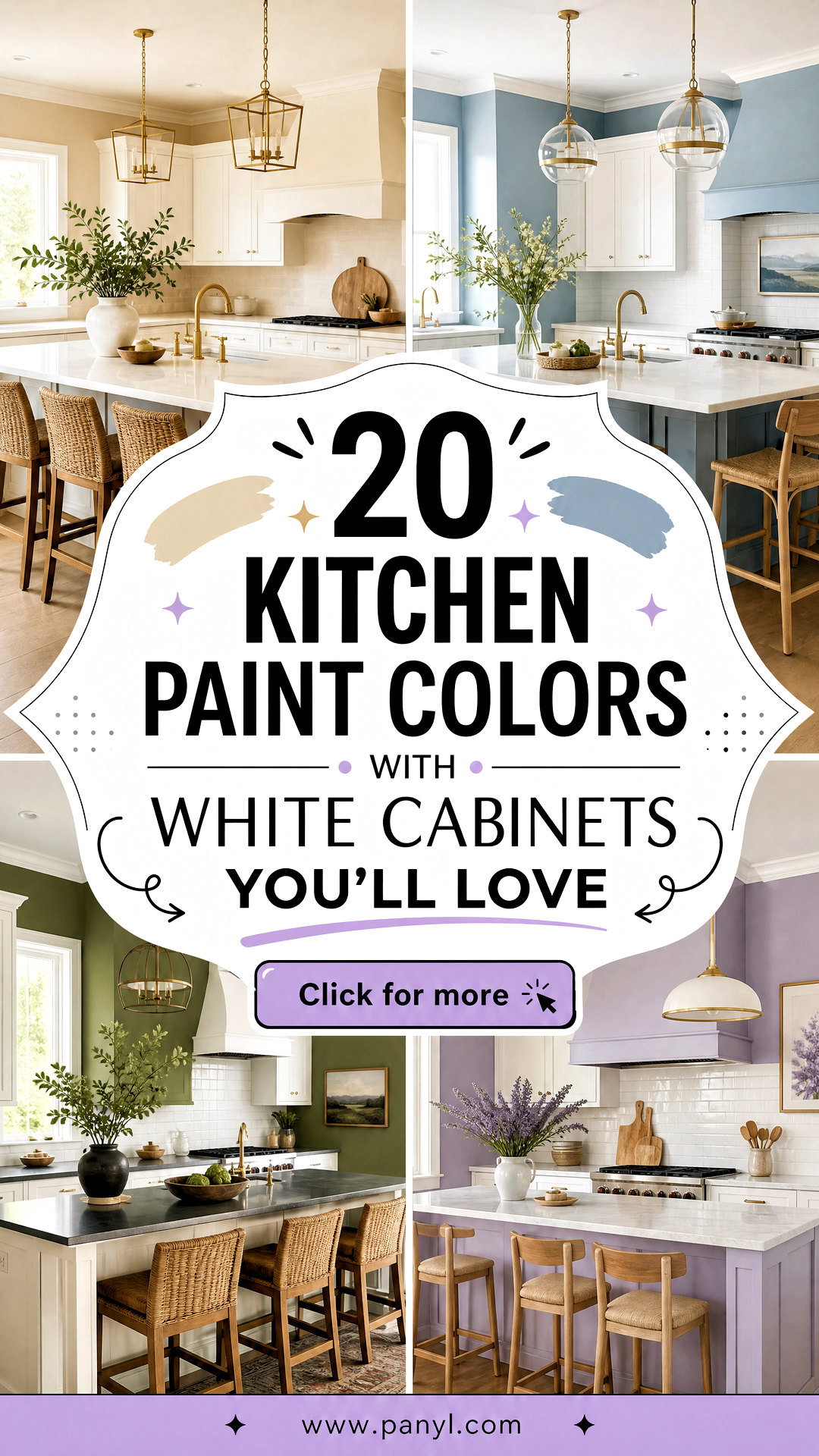 20 Kitchen Paint Colors With White Cabinets Youll Love - 20 Kitchen Paint Colors With White Cabinets You’ll Love