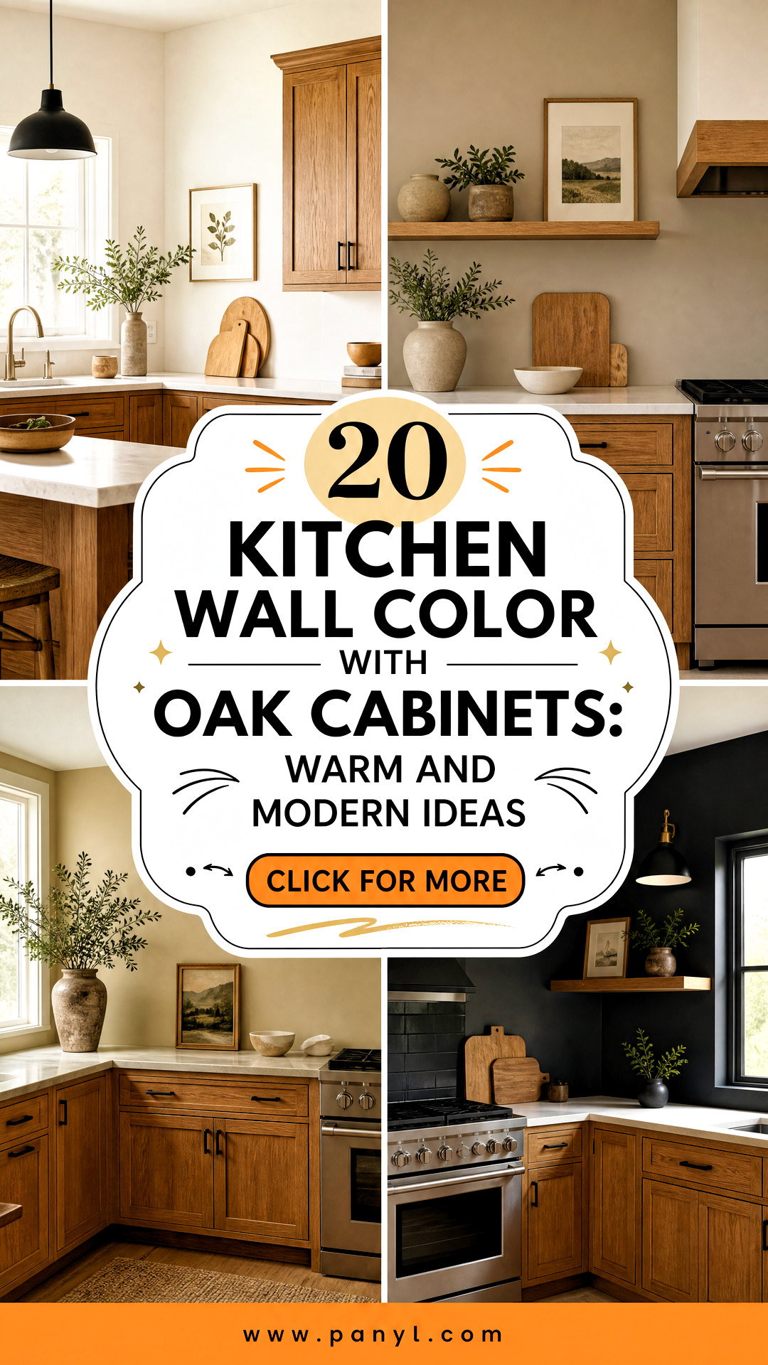 20 Kitchen Wall Color With Oak Cabinets Warm and Modern Ideas - 20 Kitchen Wall Color With Oak Cabinets: Warm and Modern Ideas