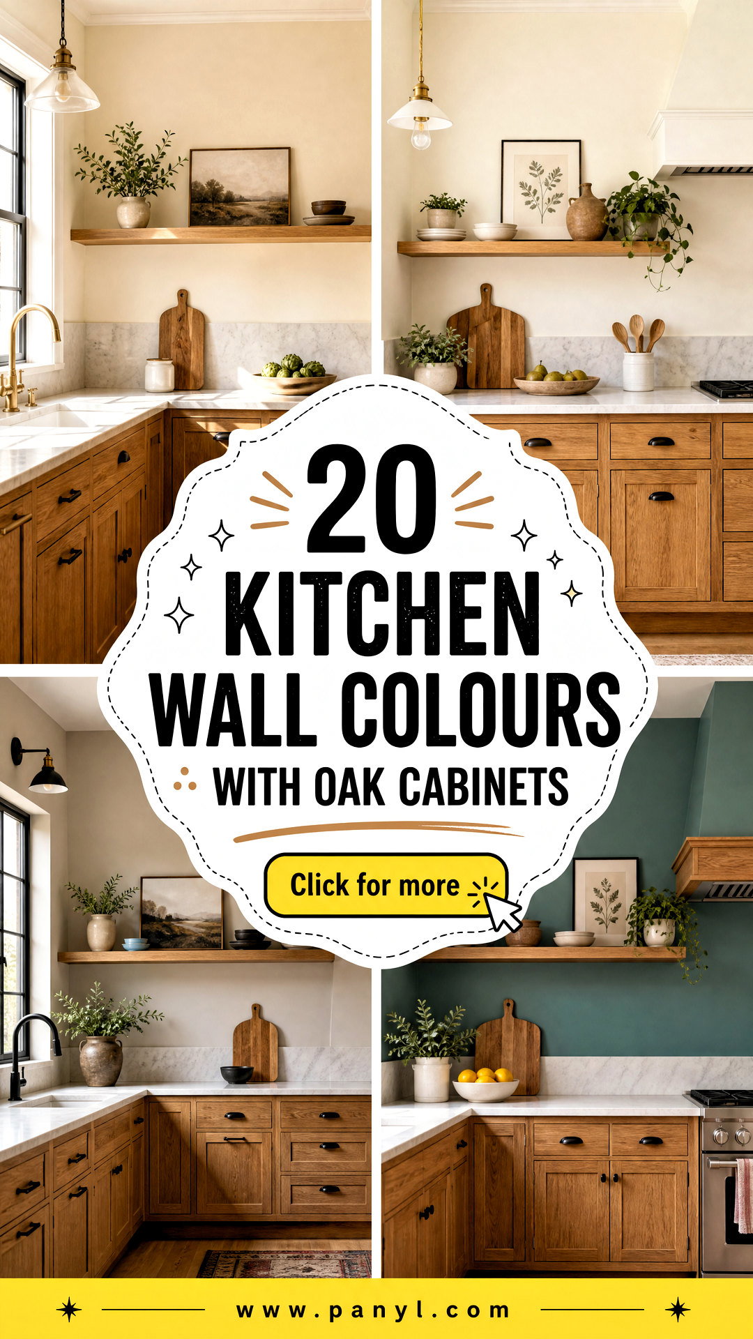 20 Kitchen Wall Colours With Oak Cabinets Timeless Pairings - 20 Kitchen Wall Colours With Oak Cabinets: Timeless Pairings