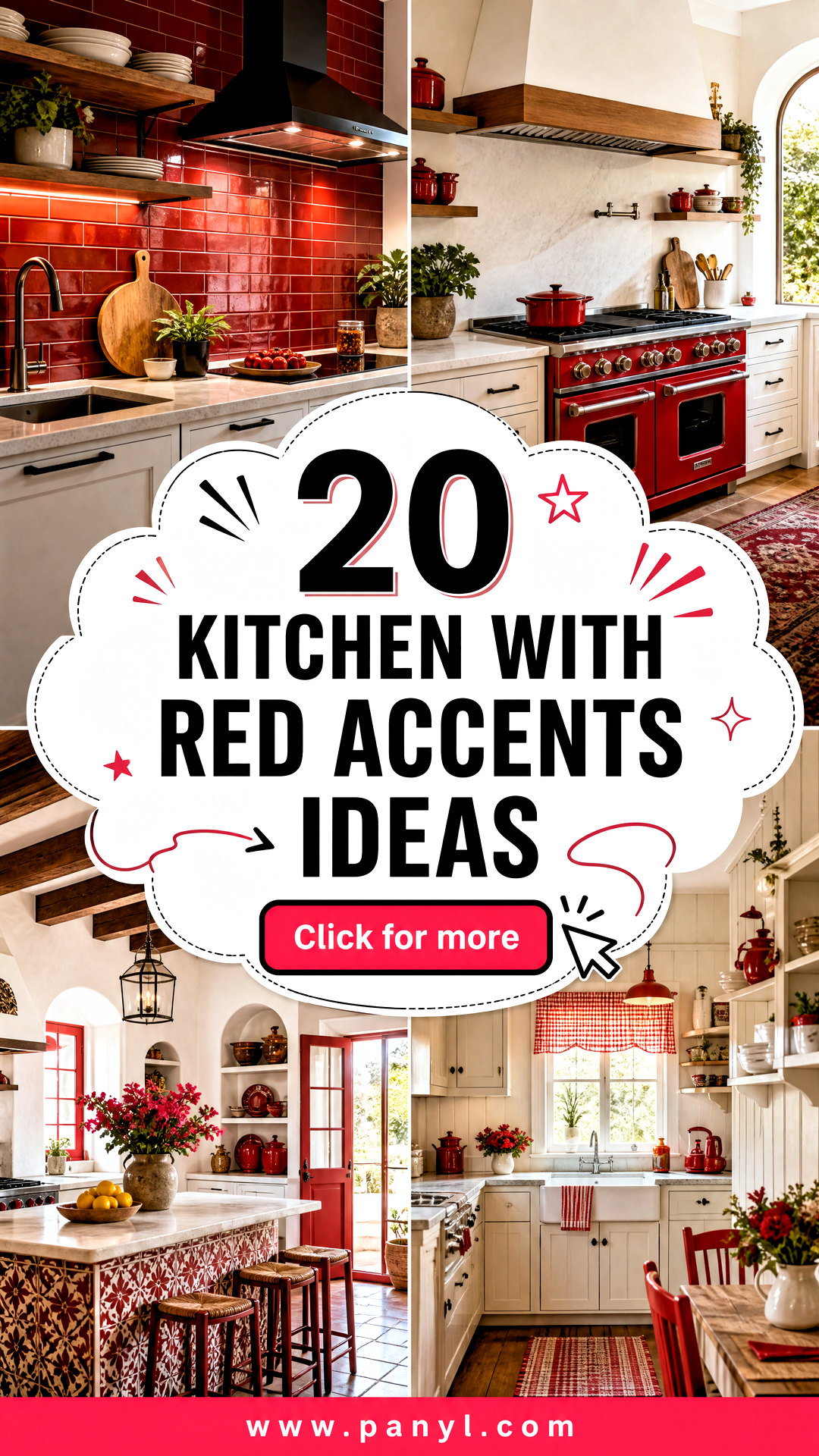 20 Kitchen With Red Accents Ideas for a Bold Balanced Look - 20 Kitchen With Red Accents Ideas for a Bold, Balanced Look
