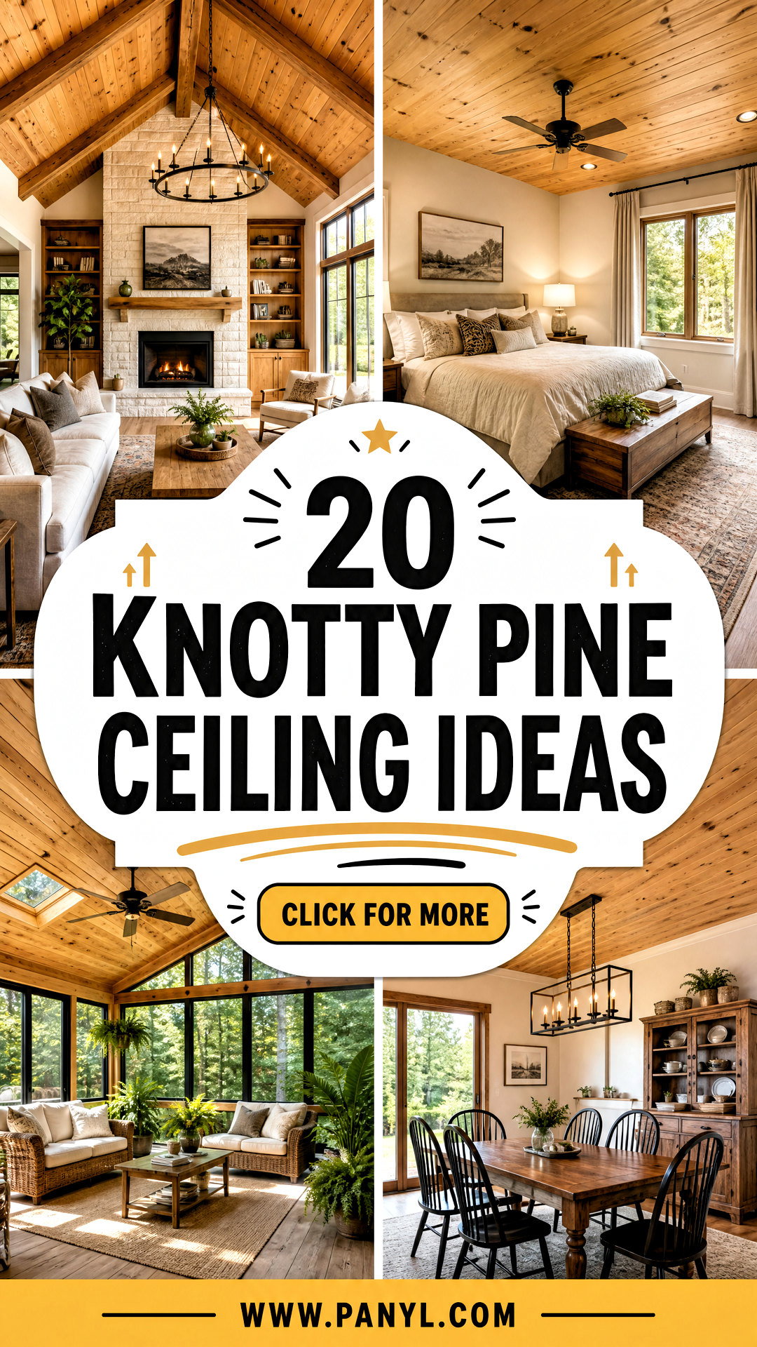20 Knotty Pine Ceiling Ideas for Warm Rustic Character - 20 Knotty Pine Ceiling Ideas for Warm, Rustic Character