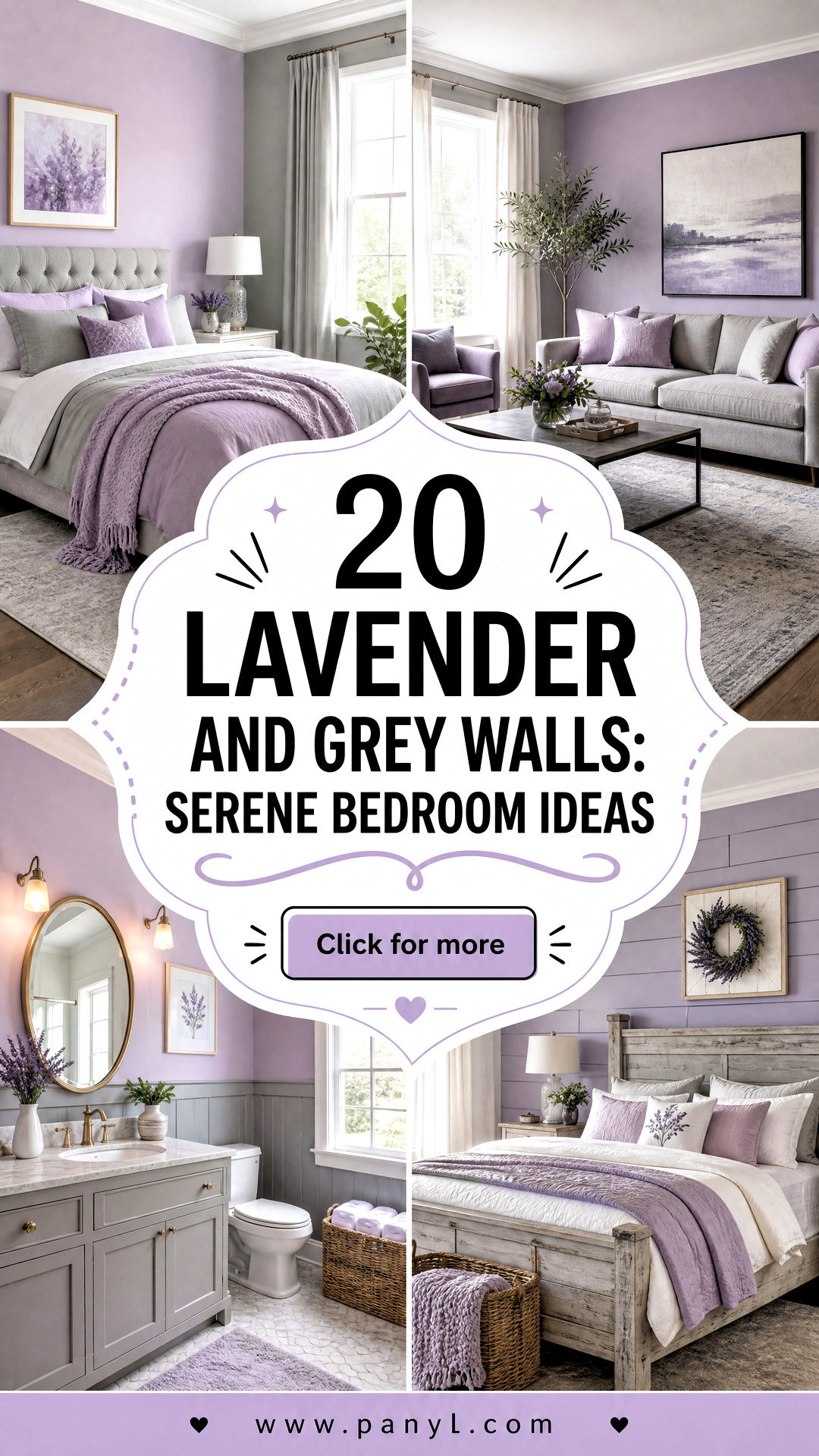 20 Lavender and Grey Walls Serene Bedroom Ideas to Try - 20 Lavender and Grey Walls: Serene Bedroom Ideas to Try