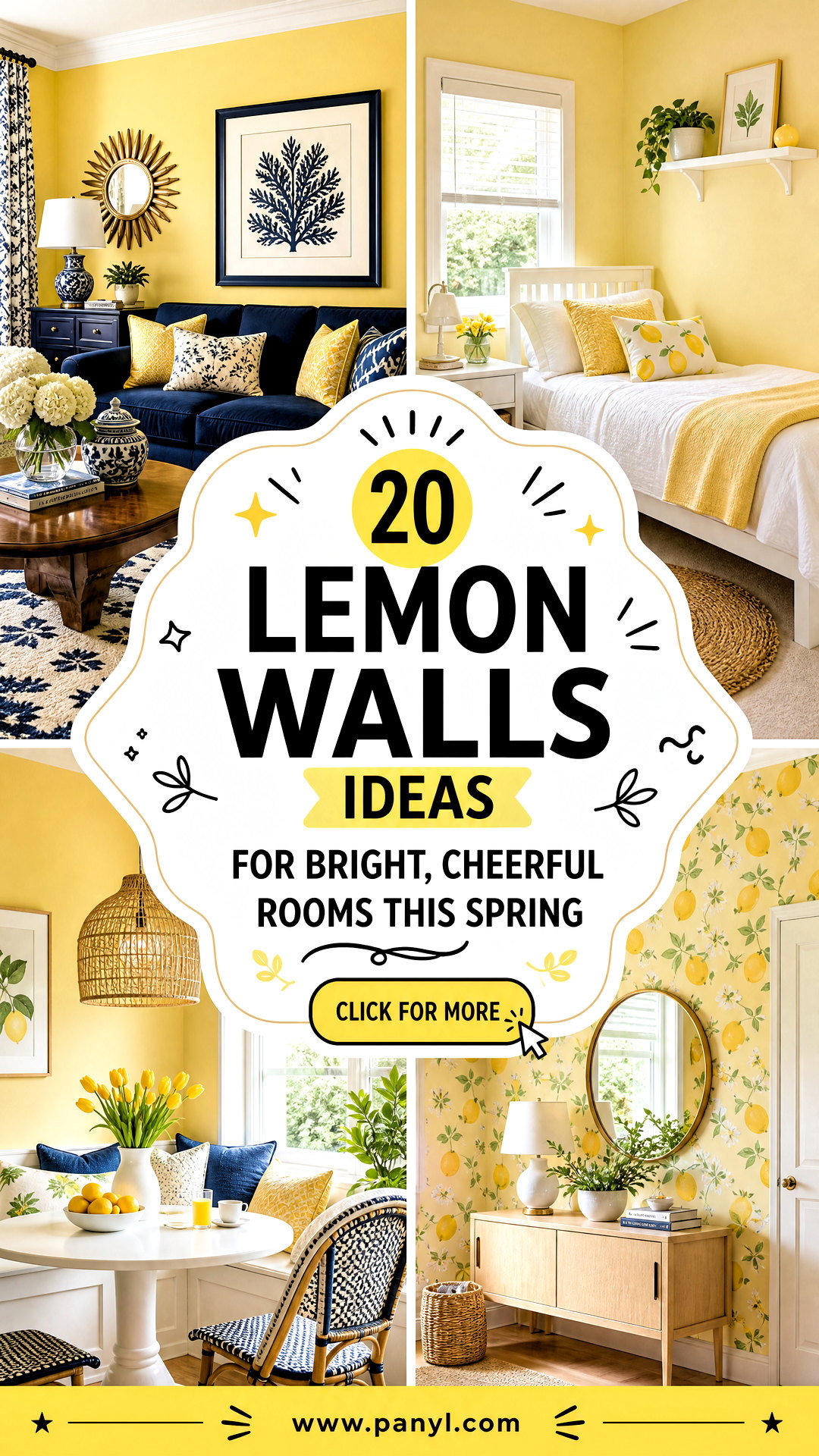 20 Lemon Walls Ideas for Bright Cheerful Rooms This Spring - 20 Lemon Walls Ideas for Bright, Cheerful Rooms This Spring